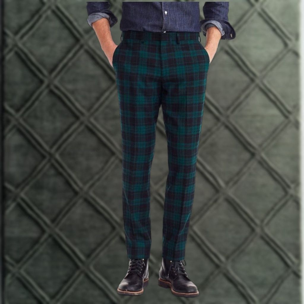 Outfit J Crew Plaid Pants Mens Bowery Pants 31x30 Slim Fit Wool