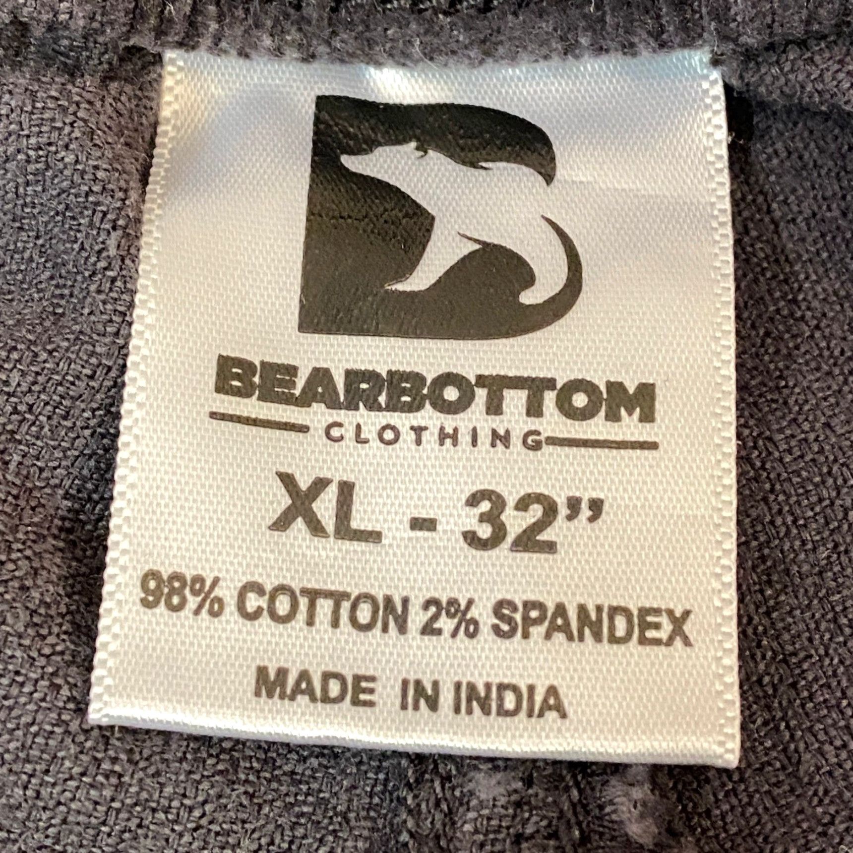 Vintage Bearbottom Corduroy Pants Dark Gray Mens XL 32 Inseam Elastic Waist Cotton Spandex Straight Front 5-Pocket Casual Fall Winter Size US 36 / EU 52 - 3 Thumbnail