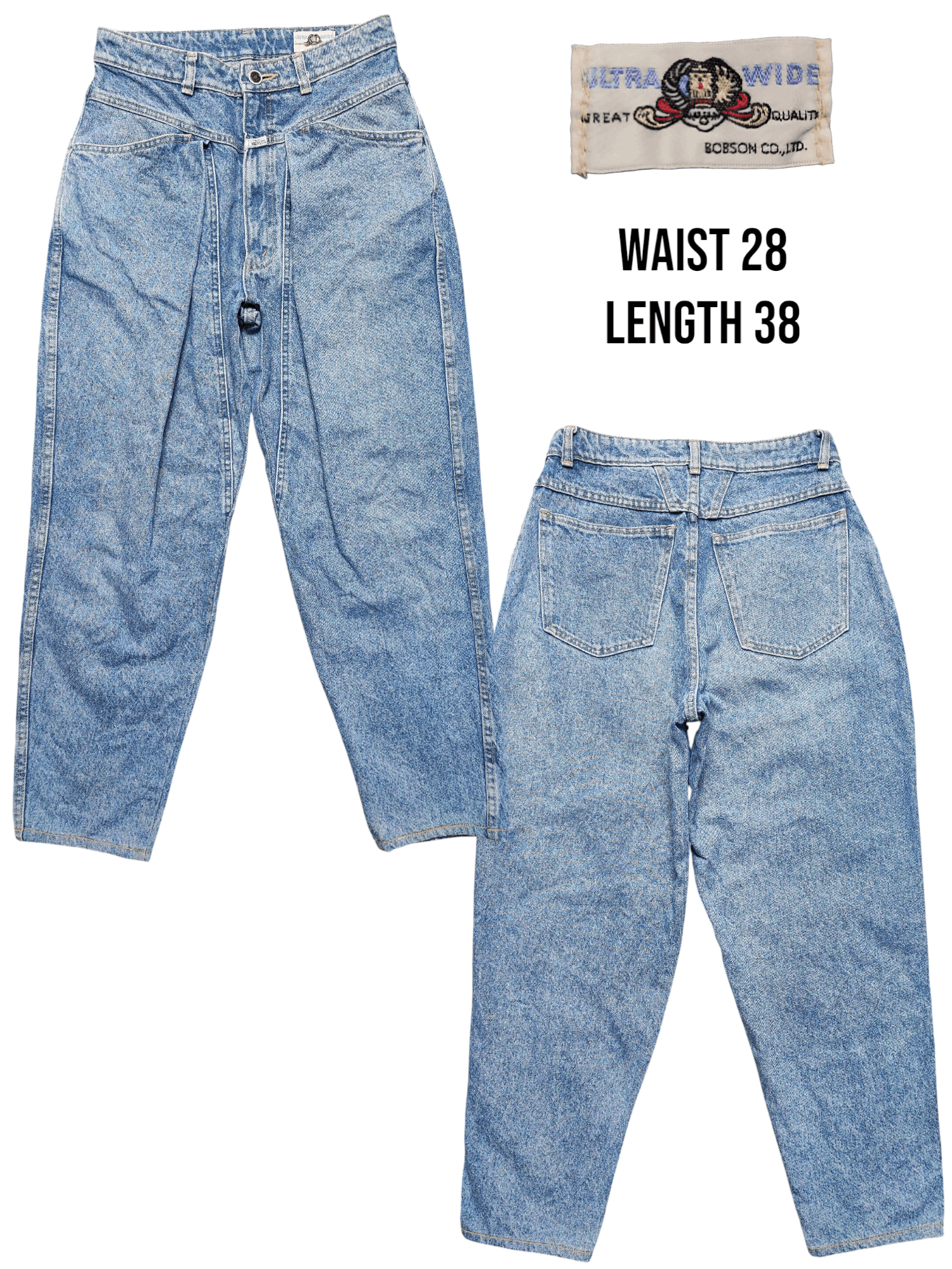 Japanese Brand Bobson Vintage Ultra Wide Jeans Size US 28 / EU 44 - 1 Thumbnail
