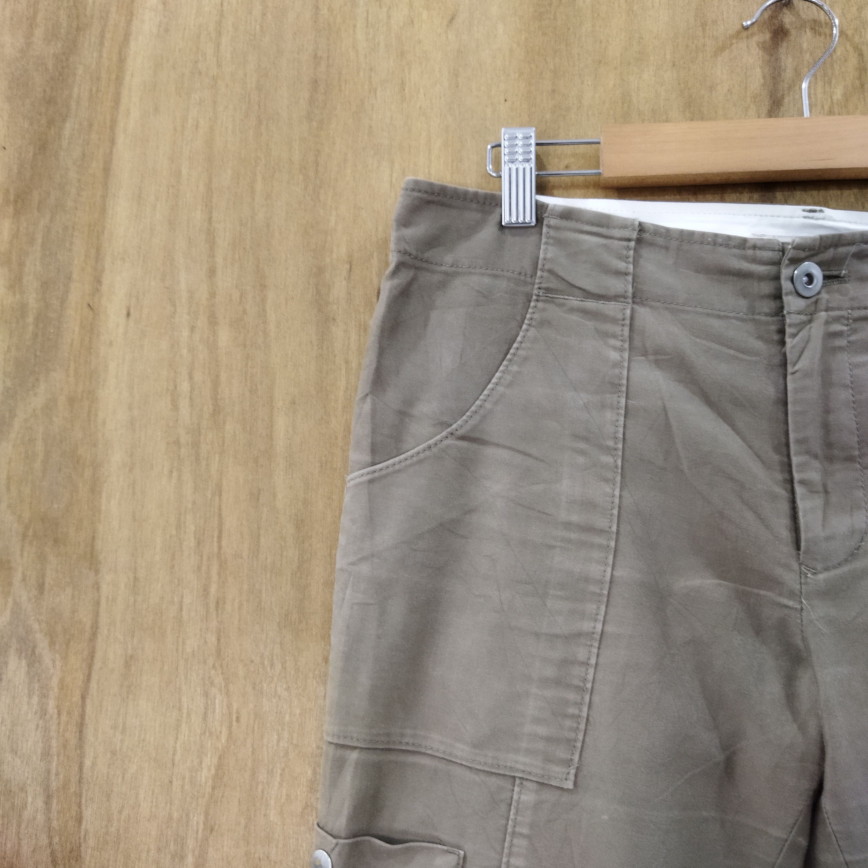 Japanese Brand HUMAN WOMAN BROWN CARGO PANTS Size US 30 / EU 46 - 4 Thumbnail