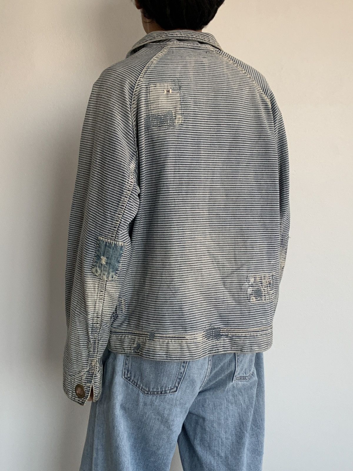 Kapital Vintage Kapital Boro Patchwork Striped Jacket Distressed Size US M / EU 48-50 / 2 - 14 Thumbnail