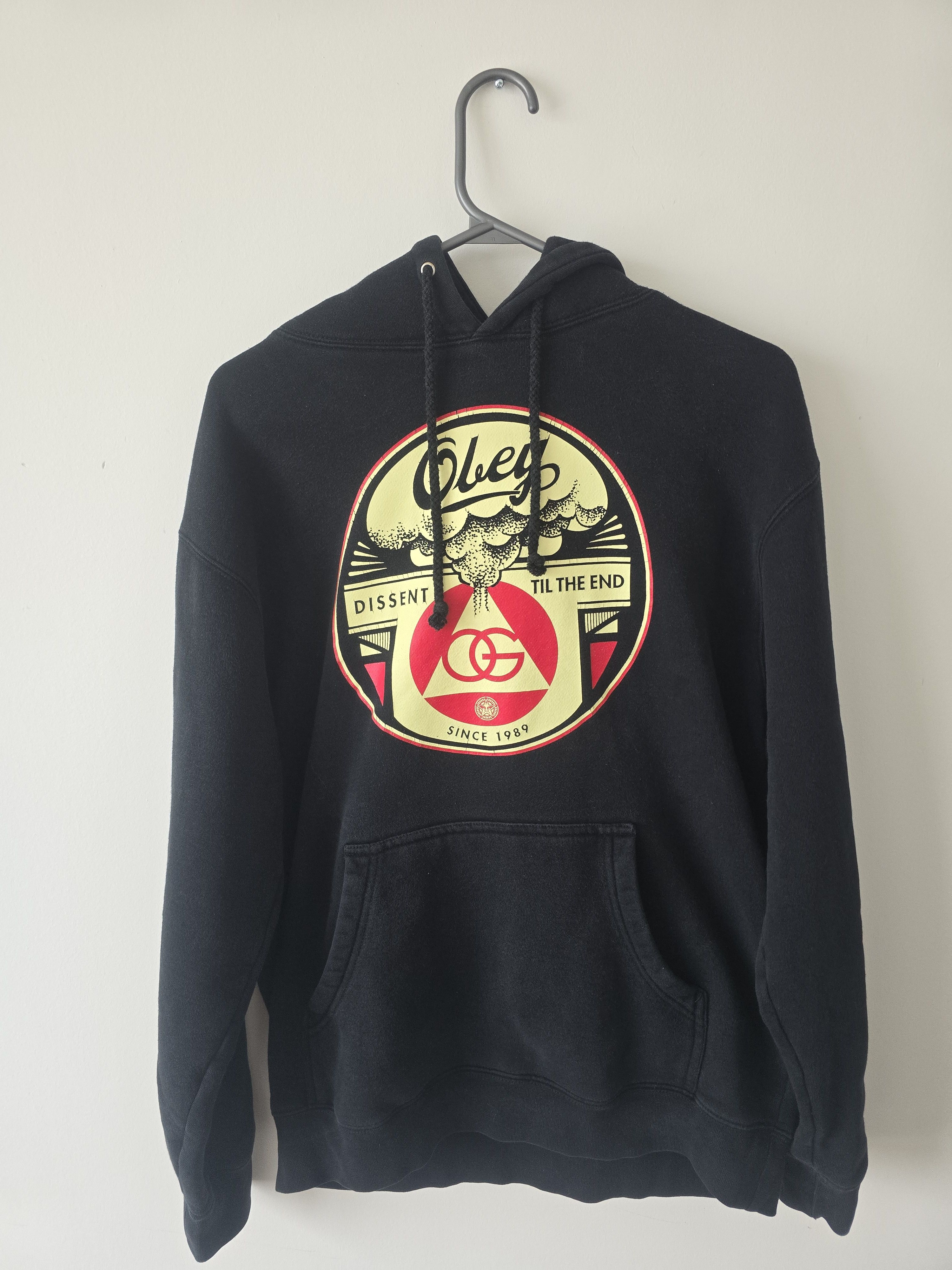 Obey Obey Dissent Till The End Hoodie Black Graphic Streetwear Size US S / EU 44-46 / 1 - 1 Thumbnail