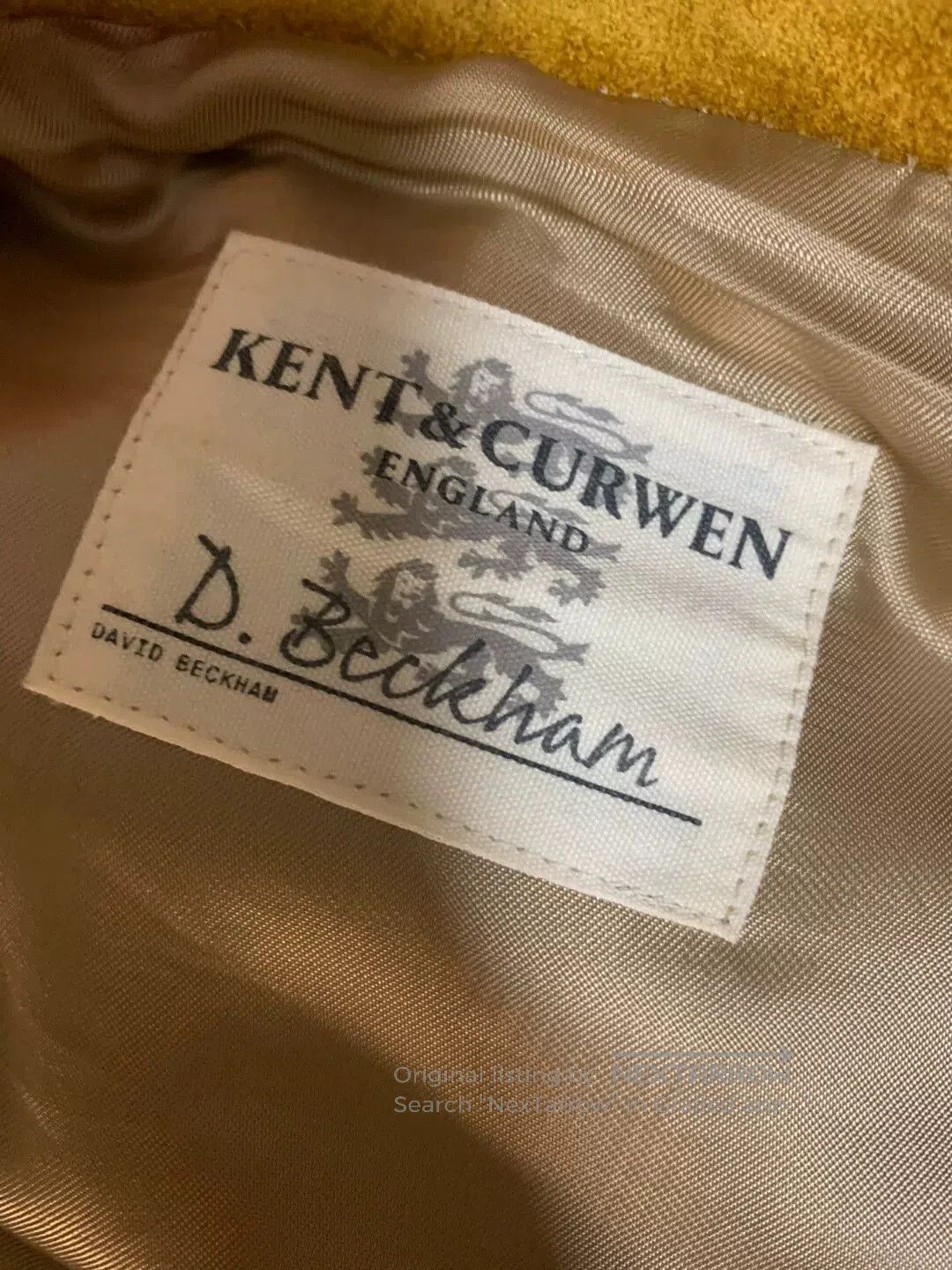 Kent & Curwen stylish yellow suede men's jacket. Size US L / EU 52-54 / 3 - 5 Thumbnail