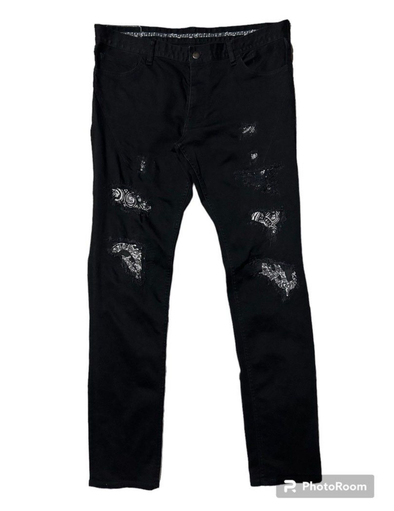 Number (N)ine Rare Number Nine Ripped Music Note Jeans Grailed