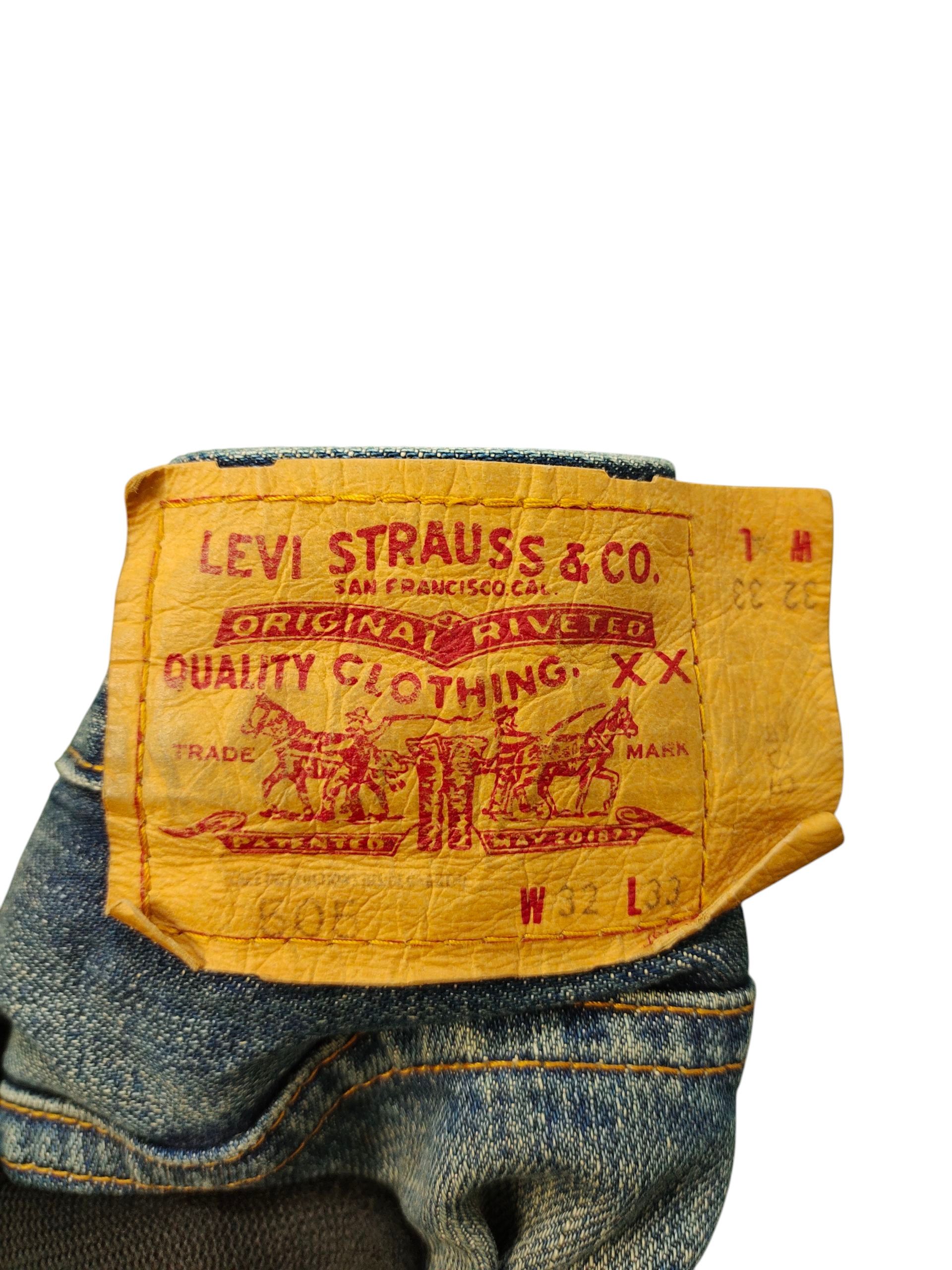 Comme des Garcons × Undercover Vintage Levis 505 Painted Clawmark Distress Denim Jeans Size US 33 - 11 Thumbnail