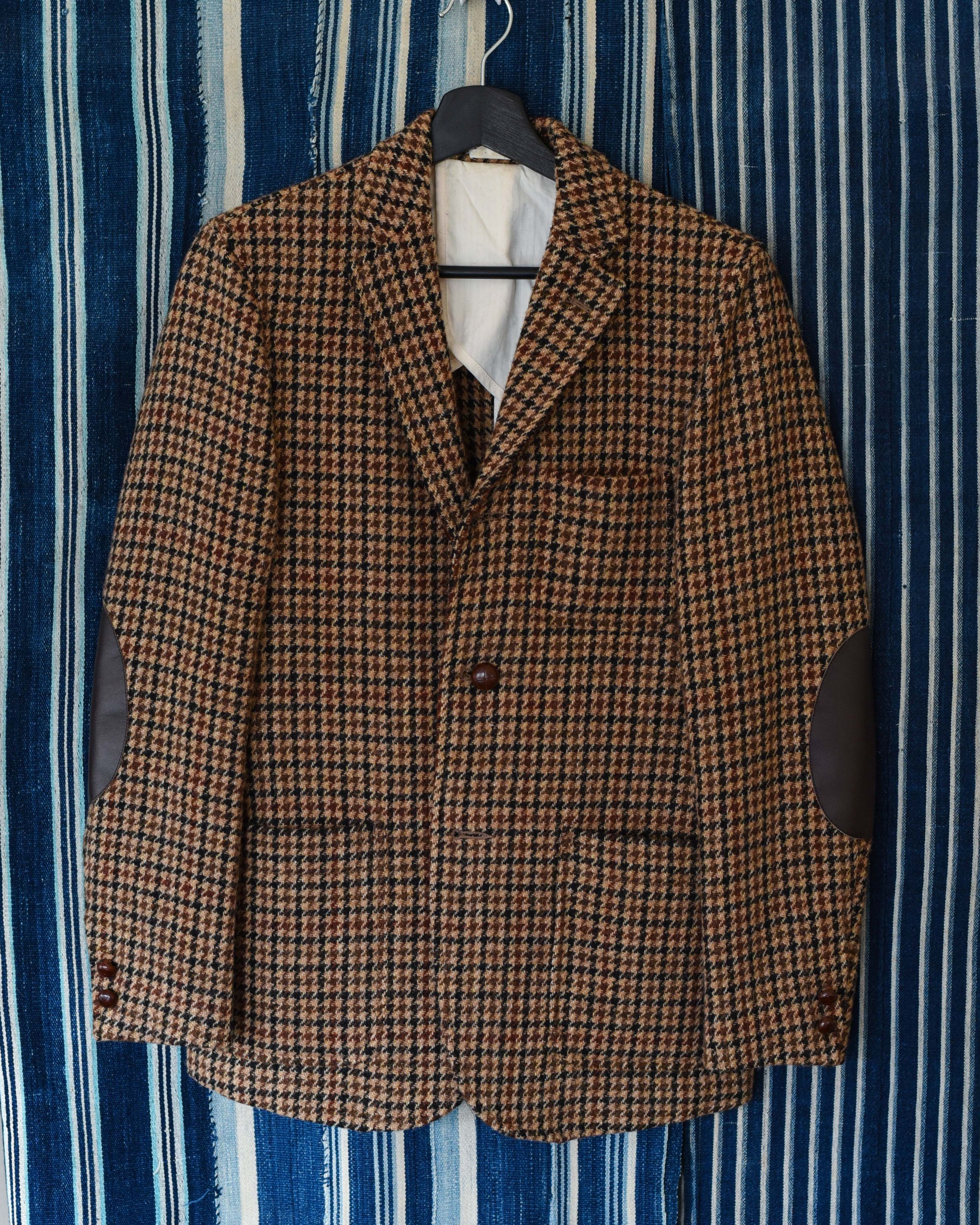 BEAMS×HARRIS TWEED JACKET Beams+ BAL LONG WOOL HARRIS TWEED COAT 
