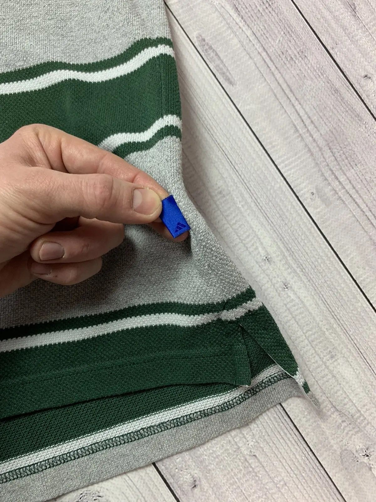 Adidas Vintage tee adidas polo striped rare Size US L / EU 52-54 / 3 - 3 Thumbnail