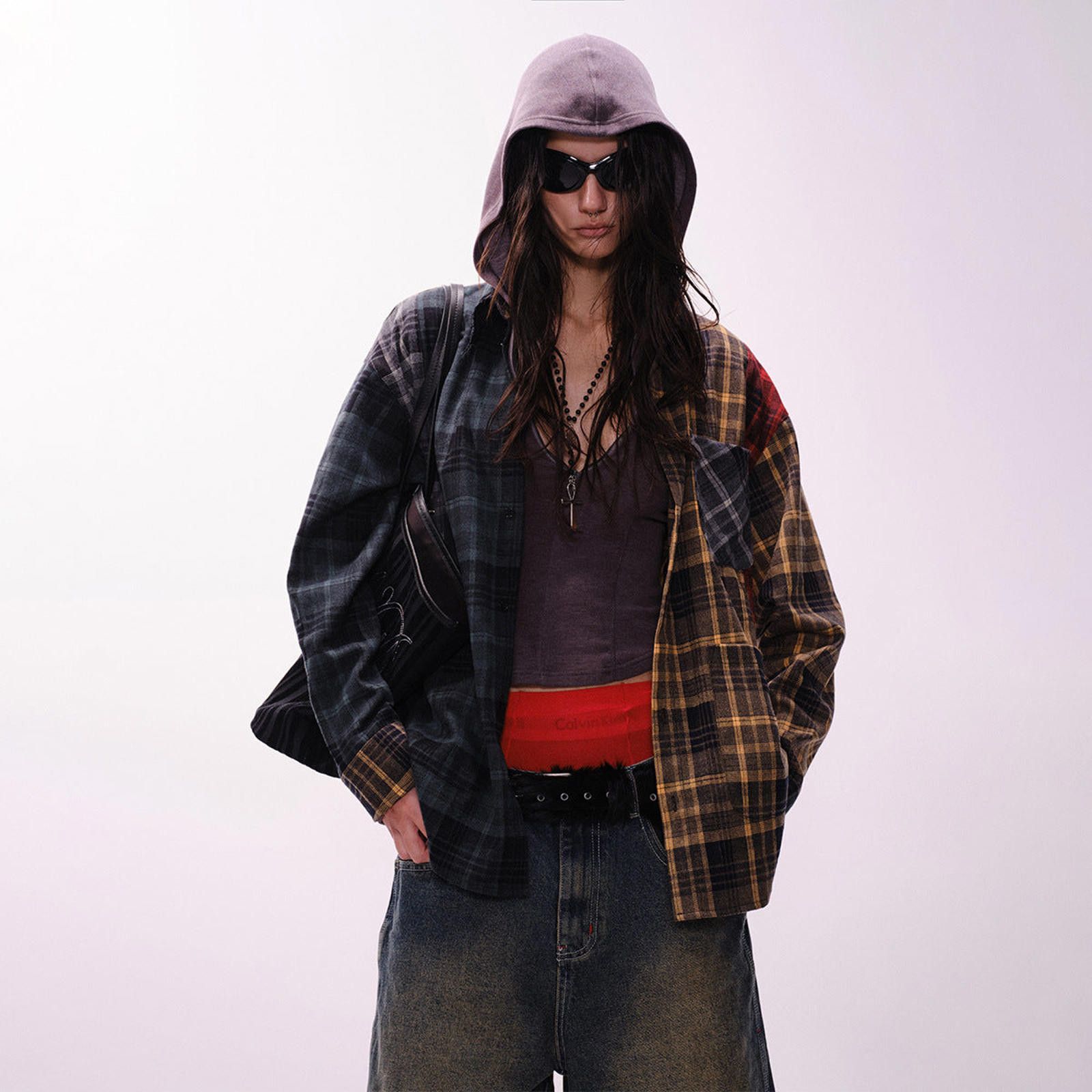 Japanese Brand Multicolor Patchwork Plaid Flannel Shirt, Relaxed Fit Size US M / EU 48-50 / 2 - 3 Thumbnail