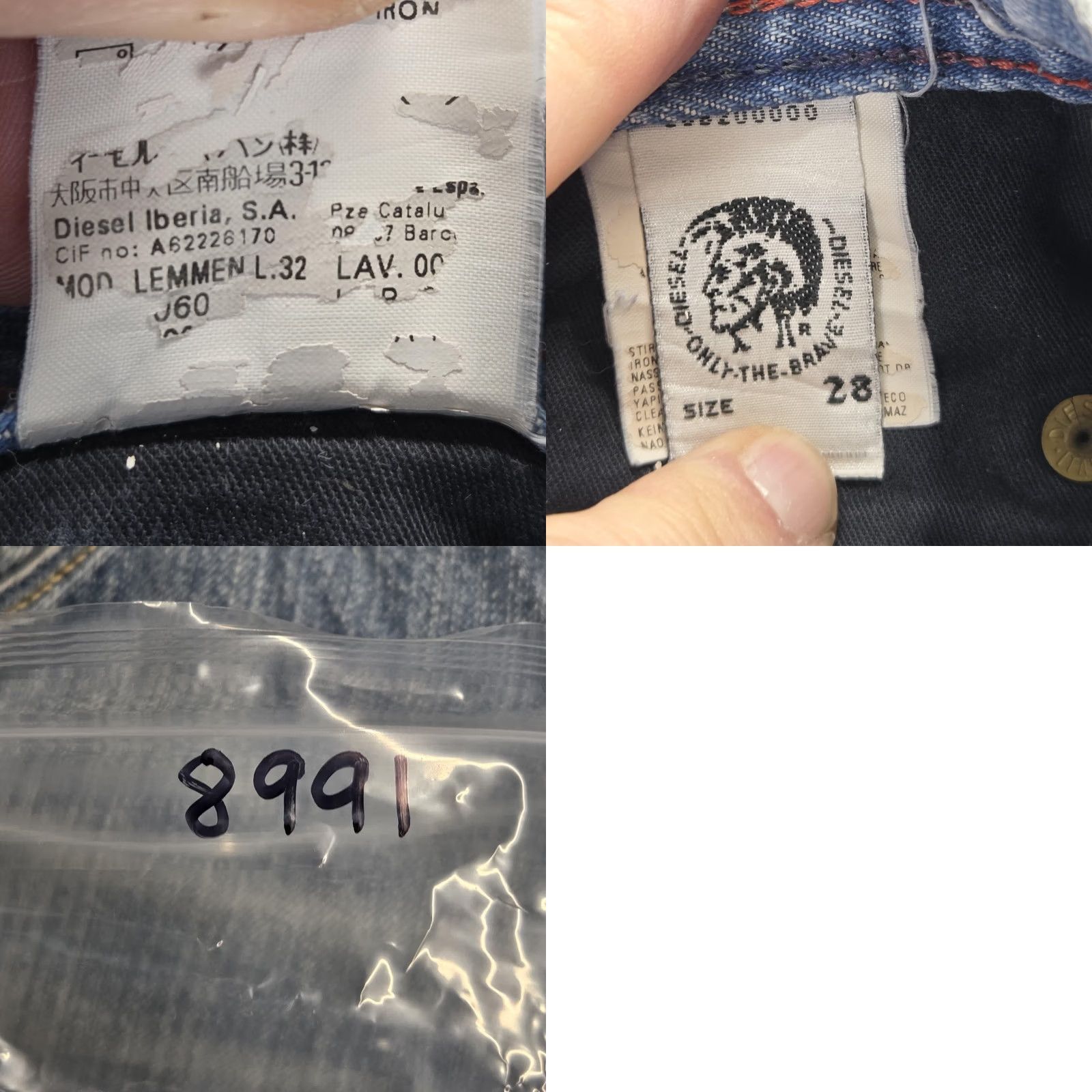 Diesel Diesel Lemmen Jeans Mens 28x32 Blue Light Wash Straight Altered Hem Size US 28 / EU 44 - 11 Thumbnail