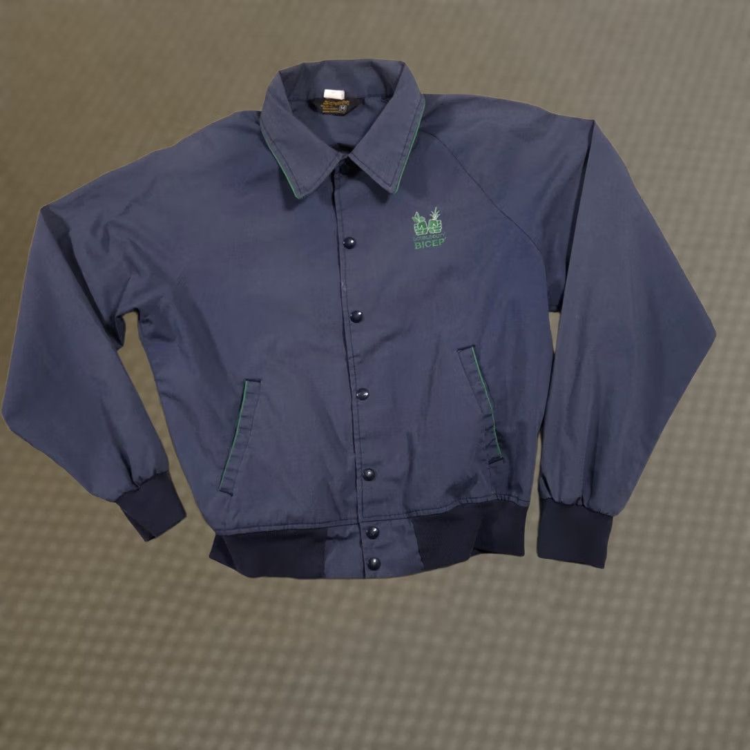 Doublet VINTAGE Swingster Jacket Mens M Navy Double Duty BICEP Bomber USA 80s Windbreaker Size US M / EU 48-50 / 2 - 1 Thumbnail