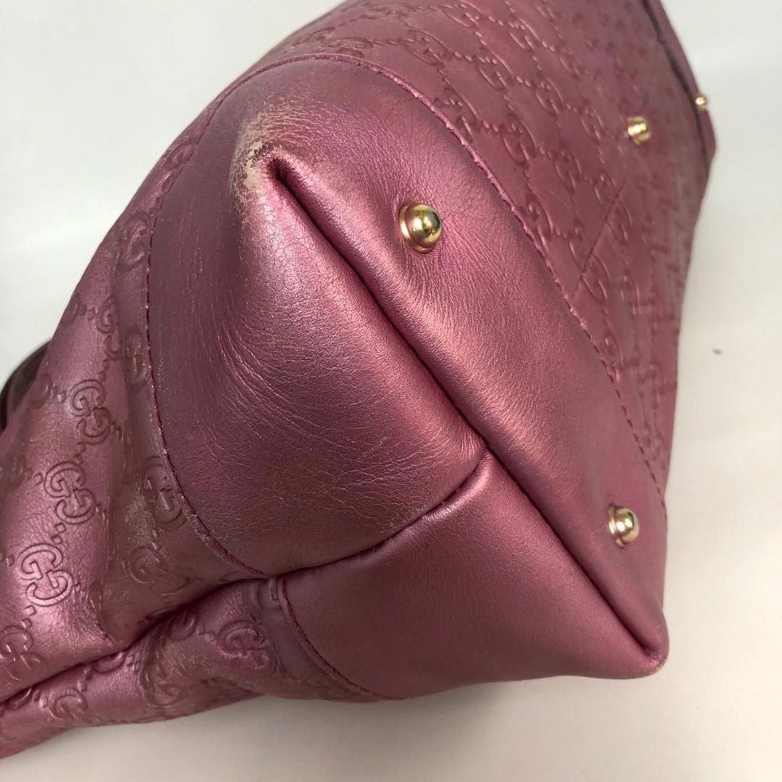 Gucci Gucci - Pink Monogram Leather Tote Bag Size ONE SIZE - 4 Thumbnail