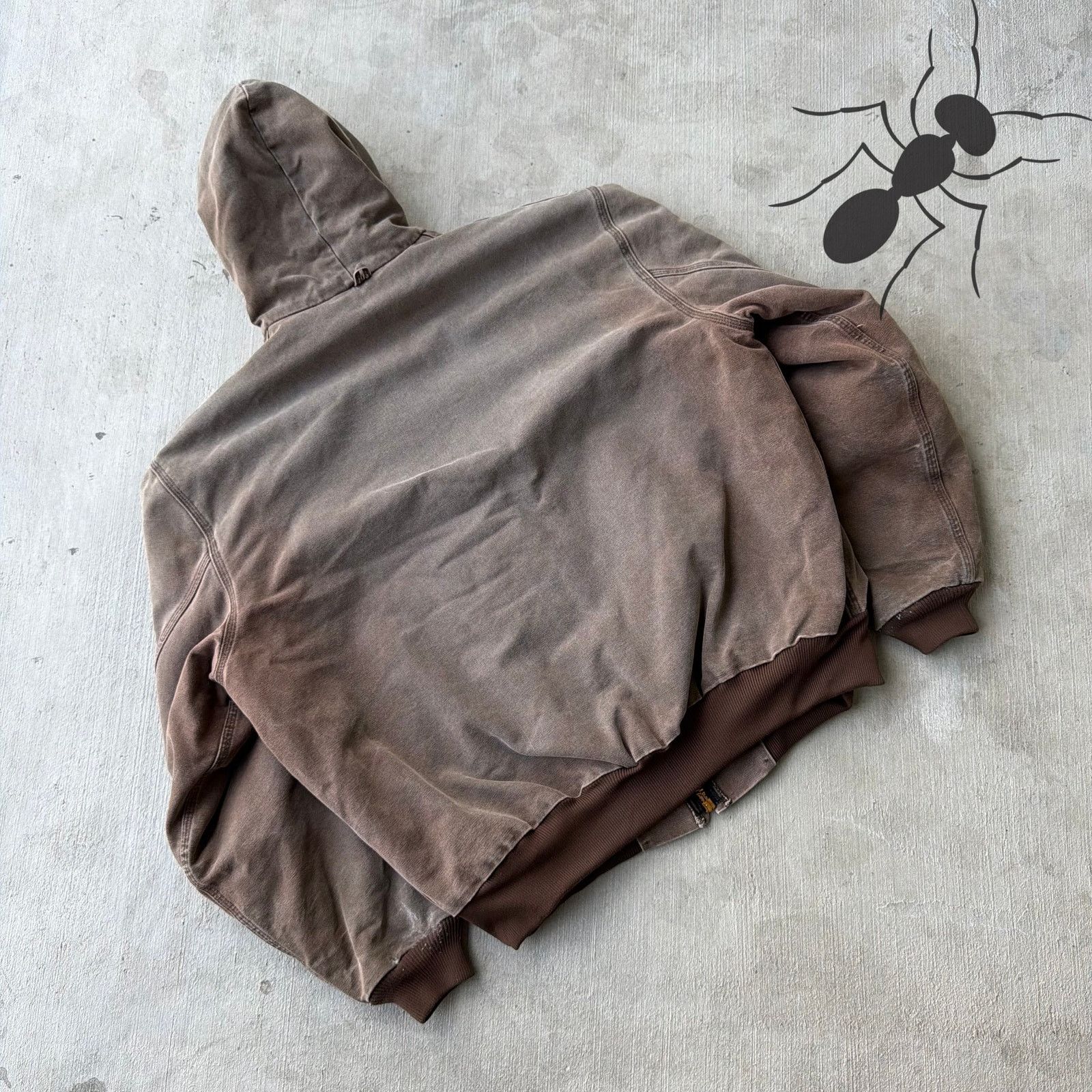 Carhartt × Vintage Vintage Carhartt J68 CHT brown hooded work wear jacket Size US XL / EU 56 / 4 - 6 Thumbnail