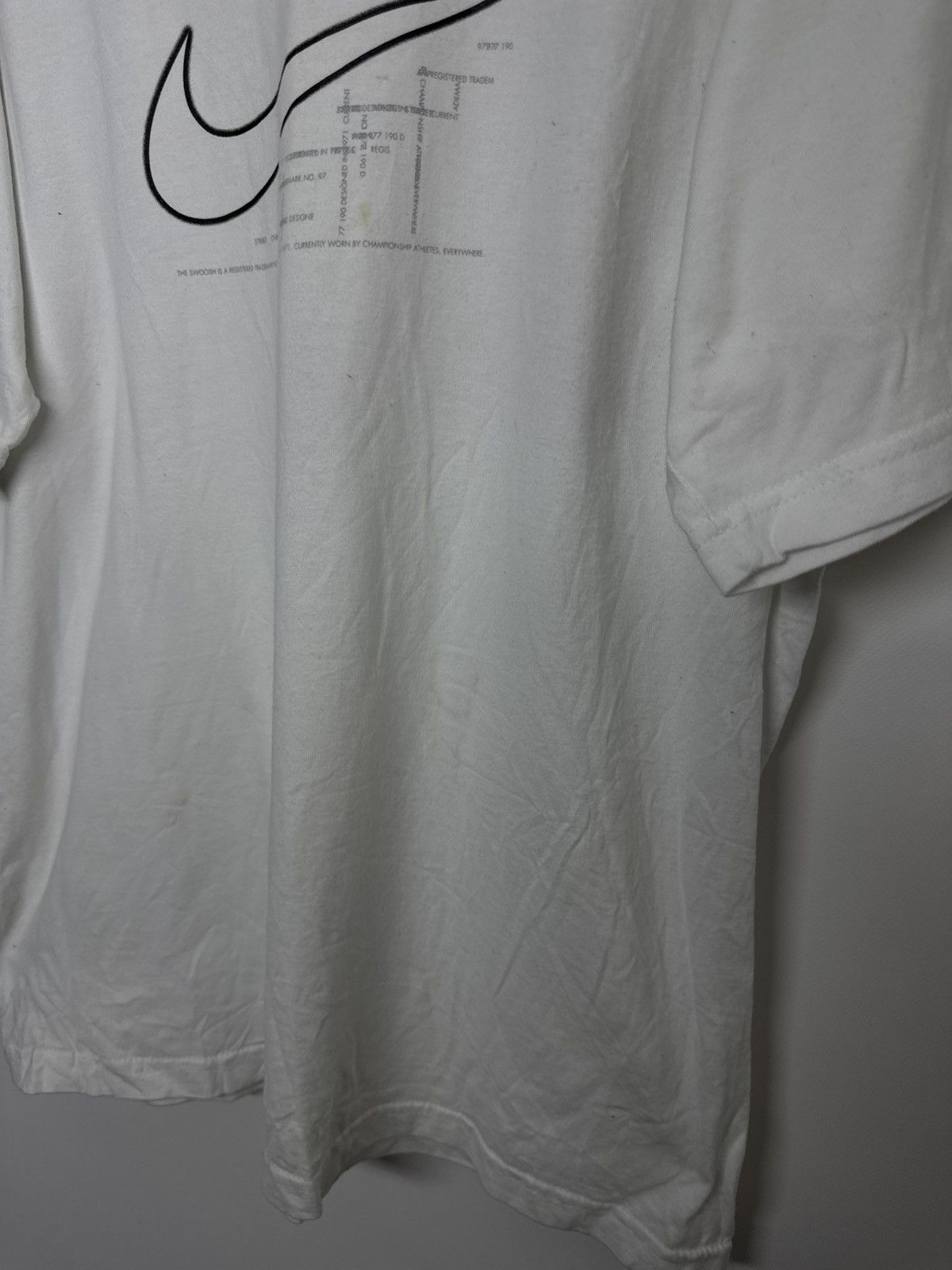 Nike Vintage Y2k Nike Big Swoosh T-Shirt Size US L / EU 52-54 / 3 - 6 Thumbnail