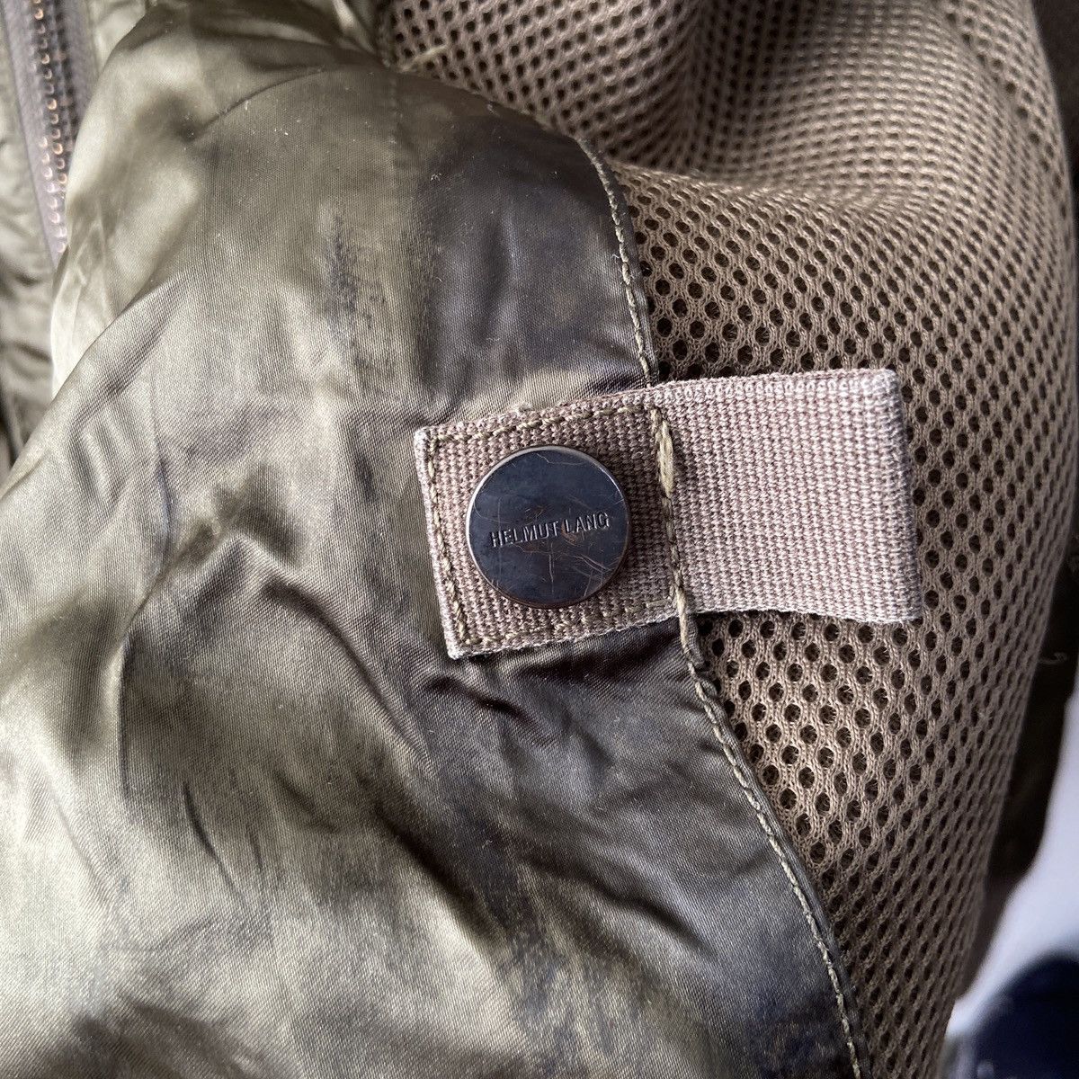 Helmut Lang Helmut Lang Olive Nylon Mesh Bomber Jacket F/W 2015 Size US XL / EU 56 / 4 - 4 Thumbnail