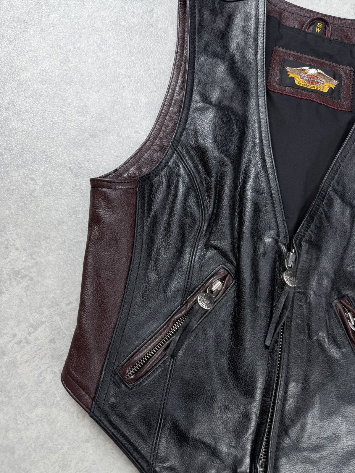 Harley Davidson Vintage Harley Davidson 95th Anniversary Leather Vest Wome’s Size S / US 4 / IT 40 - 3 Thumbnail