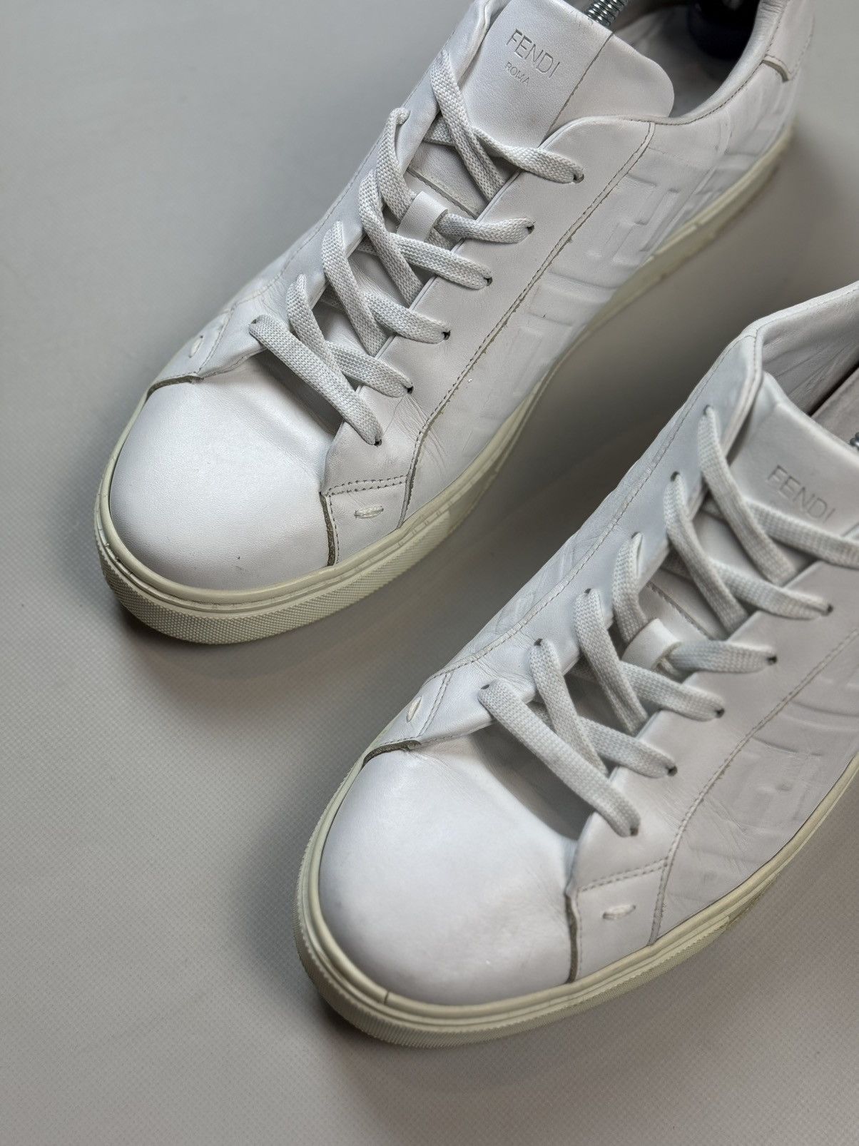 Fendi FF Monogram Leather Low Top Casual Lace Up Sneakers Shoes Size US 14 / EU 47 - 11 Thumbnail