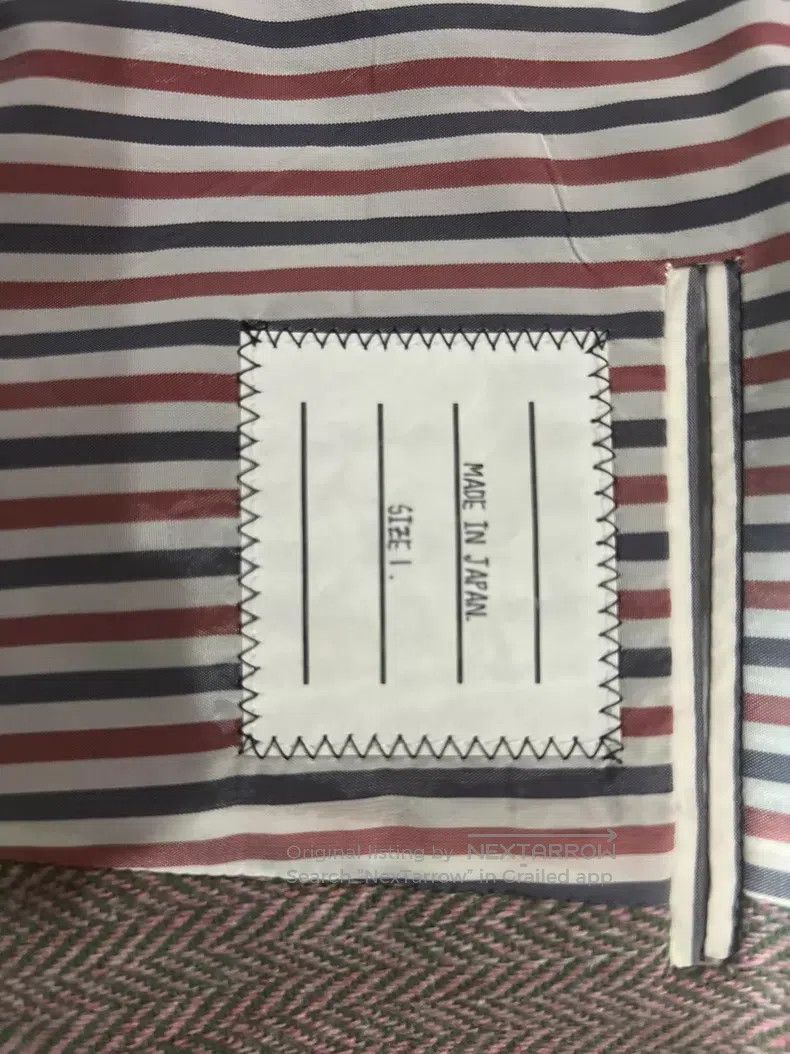 Thom Browne Thom Browne Pink and green striped casual jacket Size US S / EU 44-46 / 1 - 5 Thumbnail