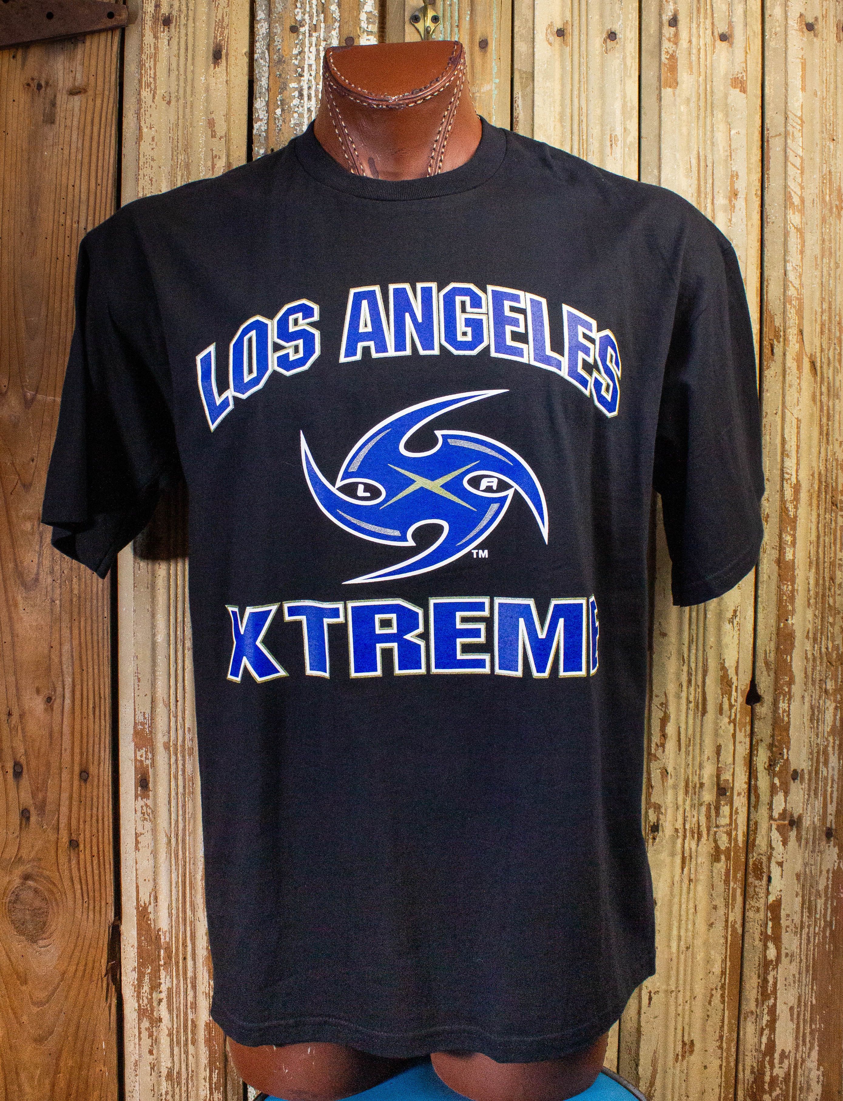 image of Vintage Xfl Los Angeles Xtreme Graphic T Shirt 2001 in Black, Men's (Size XL)