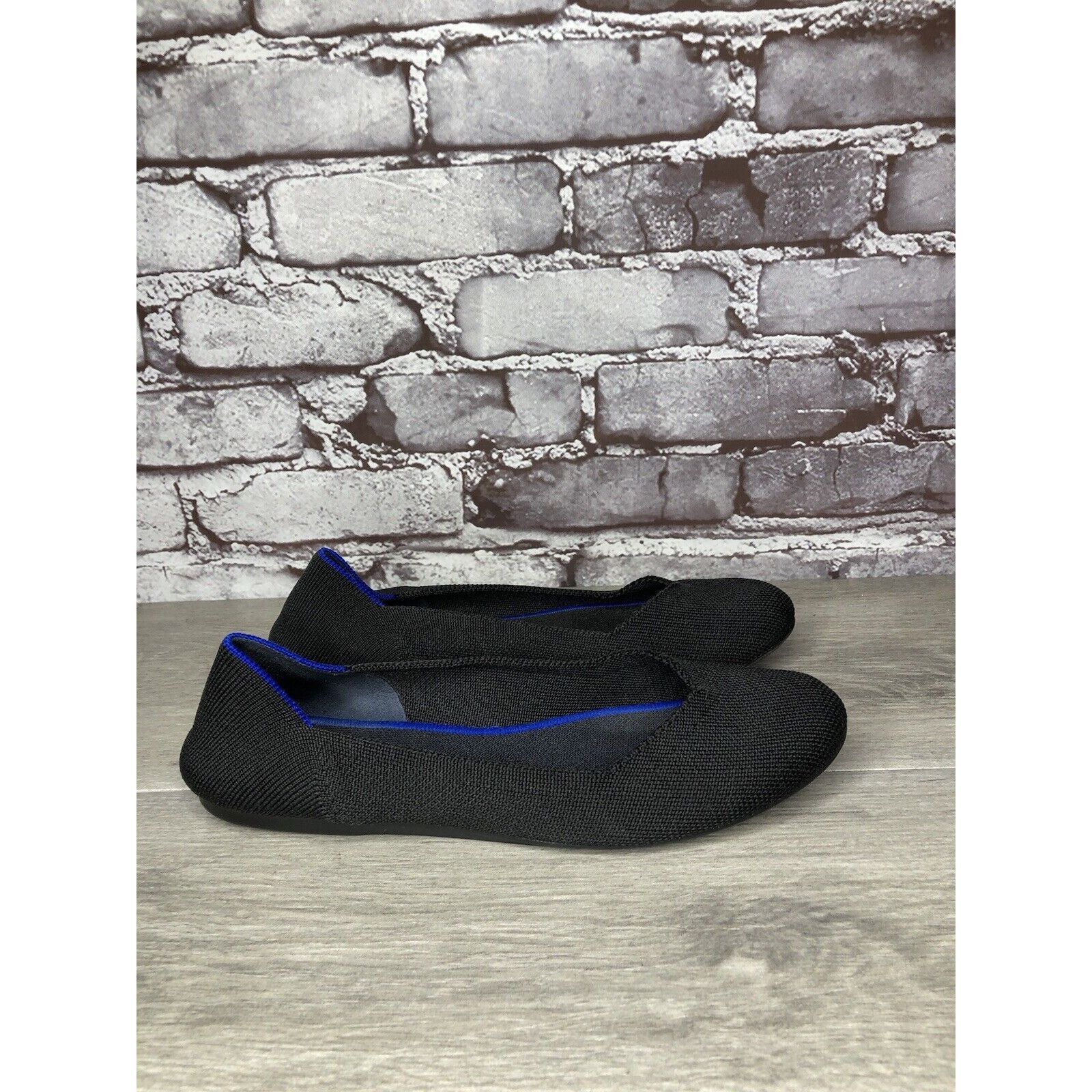 Other Rothys The Flat Black Knit Fabric Round Toe Ballet Flats Wom Size US 8.5 / IT 38.5 - 14 Thumbnail