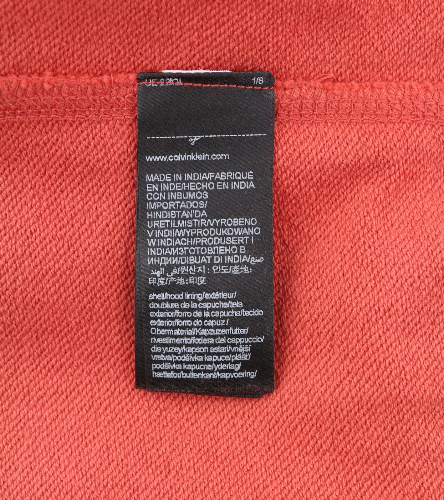 Calvin Klein L Rhubarb Red Front Logo Pullover Hoodie 87444 Size US L / EU 52-54 / 3 - 7 Thumbnail