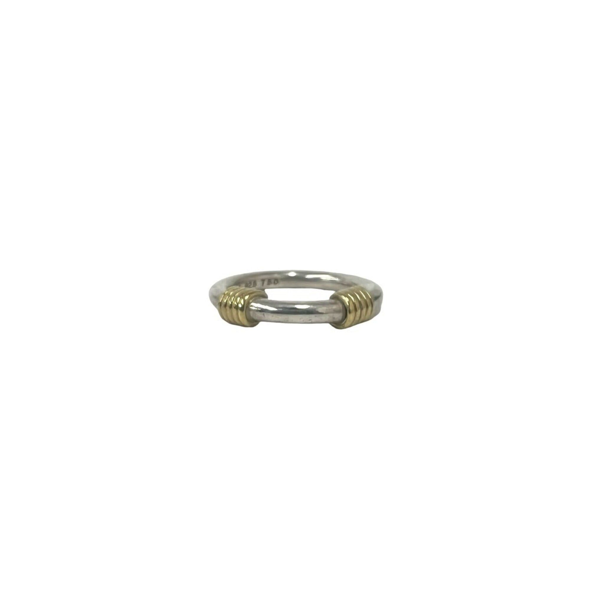 Tiffany & Co. TIFFANY&Co. Tiffany Band With 2-Wire Ring, Sterling Silver 925, 18K Yellow Gold, Silver, 20608 Size ONE SIZE - 1 Thumbnail