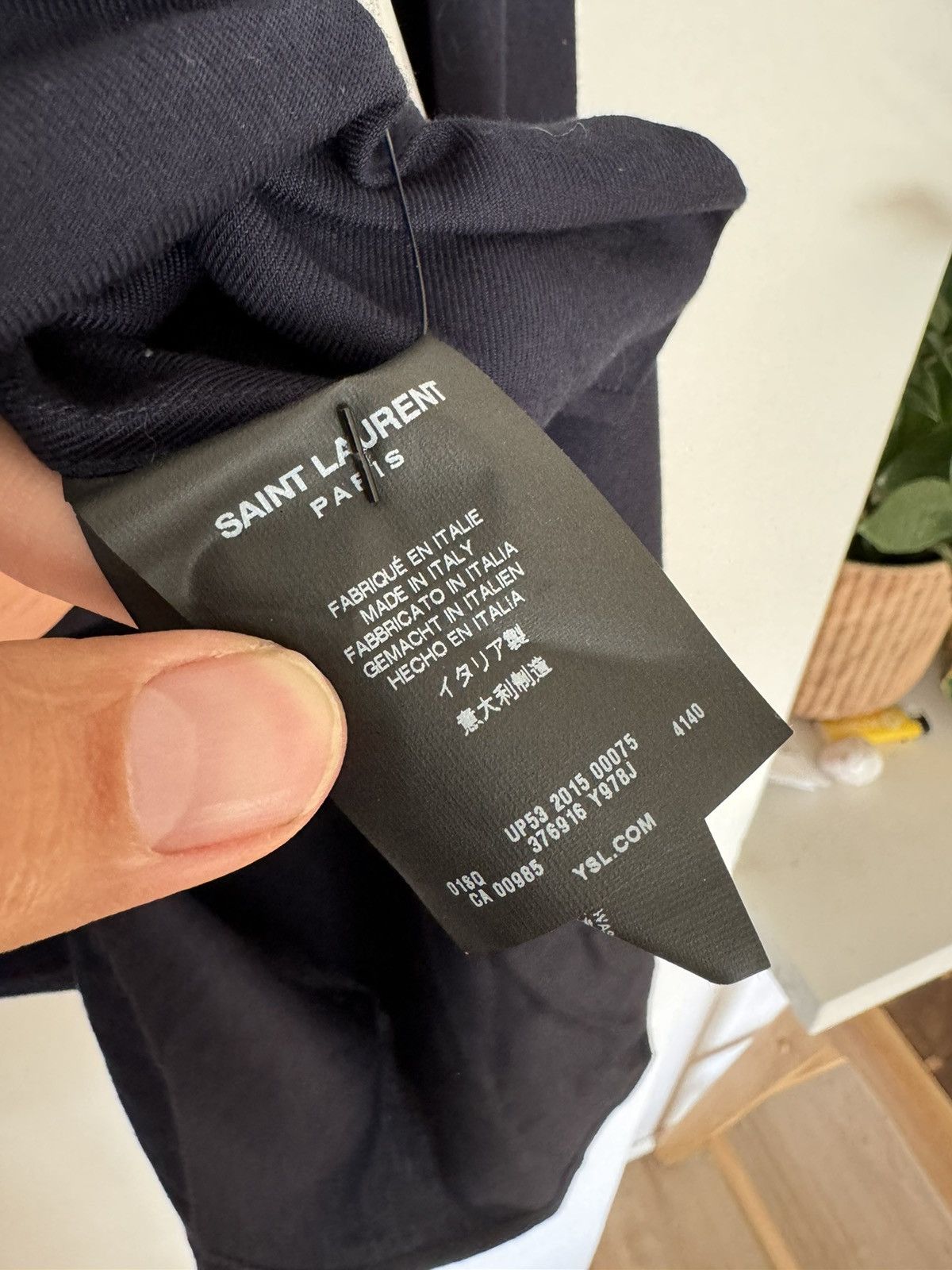 Saint Laurent Paris Blue Viscoe fw15 shirt Size US S / EU 44-46 / 1 - 4 Thumbnail