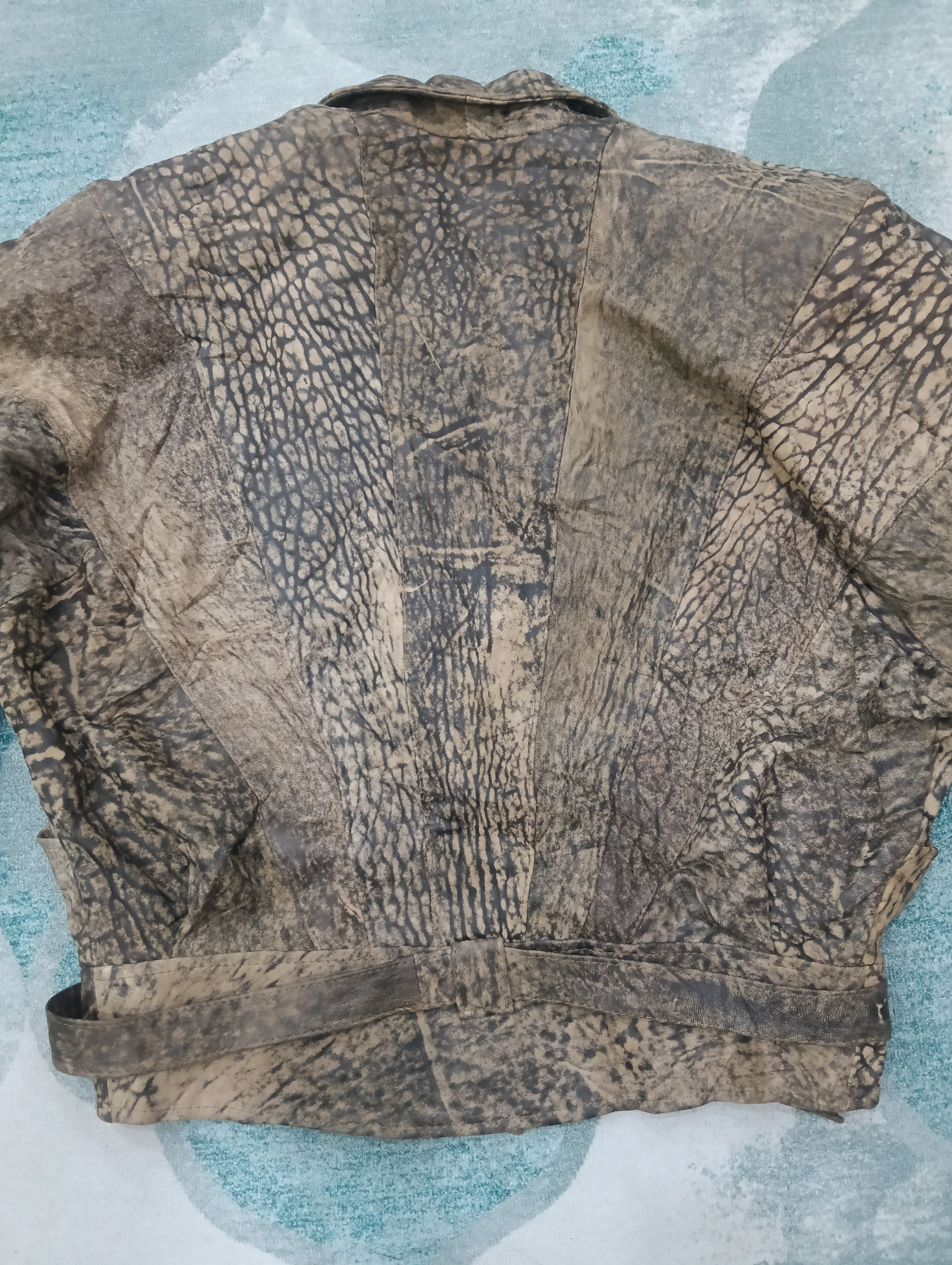 Designer × Fashion Victim × Leather Vintage Cropped Jacket Size L / US 10 / IT 46 - 8 Thumbnail