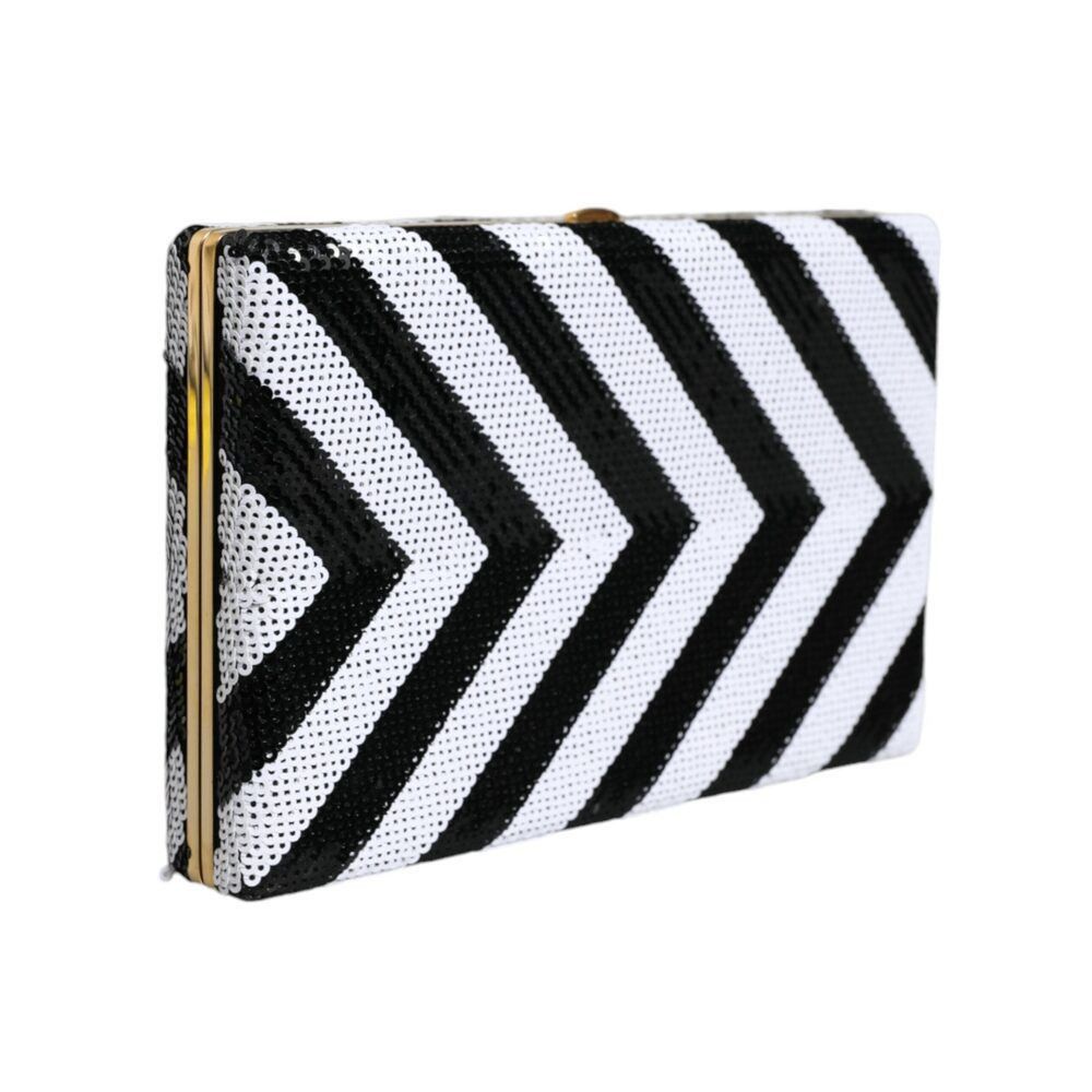 Dolce & Gabbana Dolce & Gabbana Black White Gold Frame Clutch Evening Party Size ONE SIZE - 3 Thumbnail