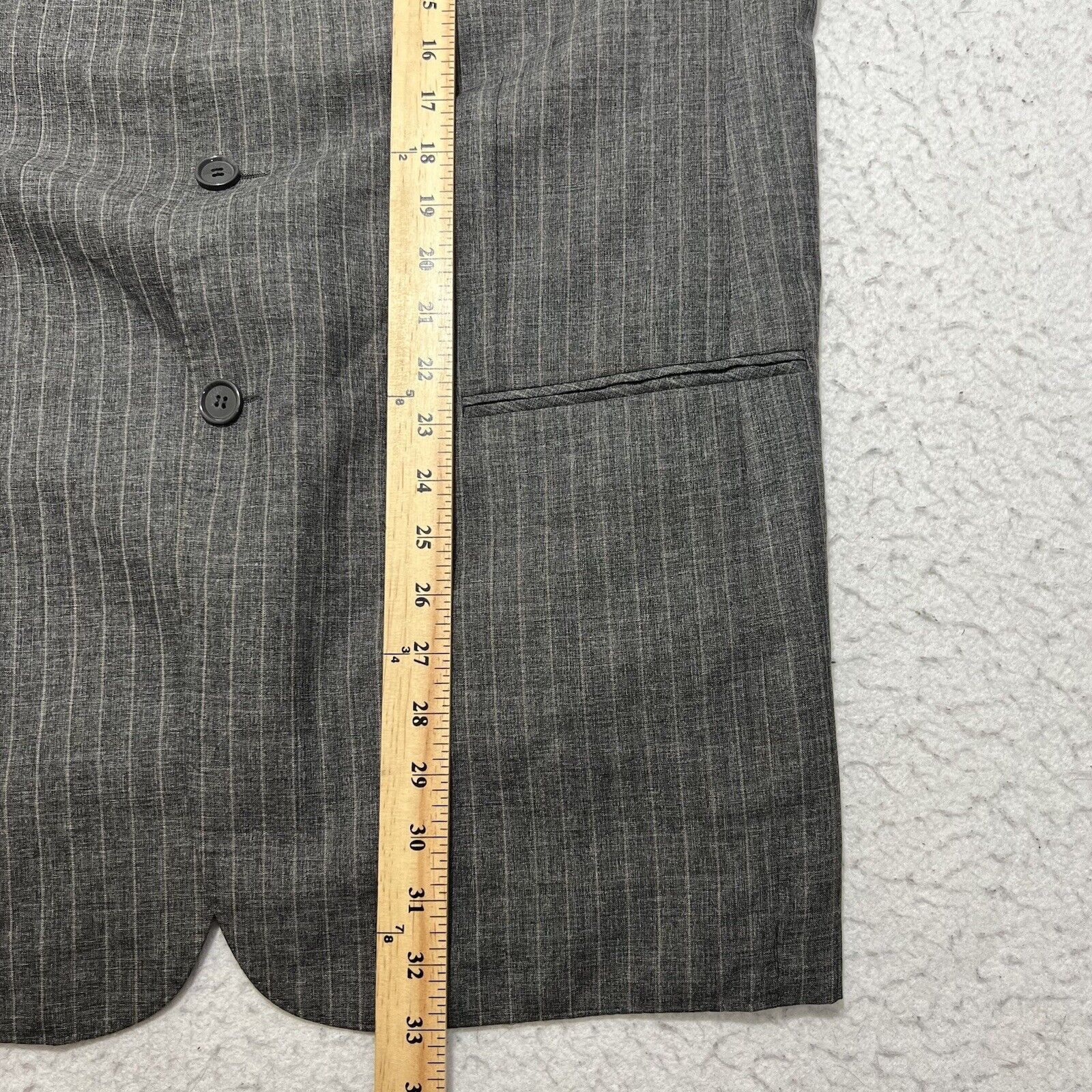 Other Sicilio Gray Pinstripe Sport Coat 3 Button Front Double Vent Size 44R - 11 Thumbnail