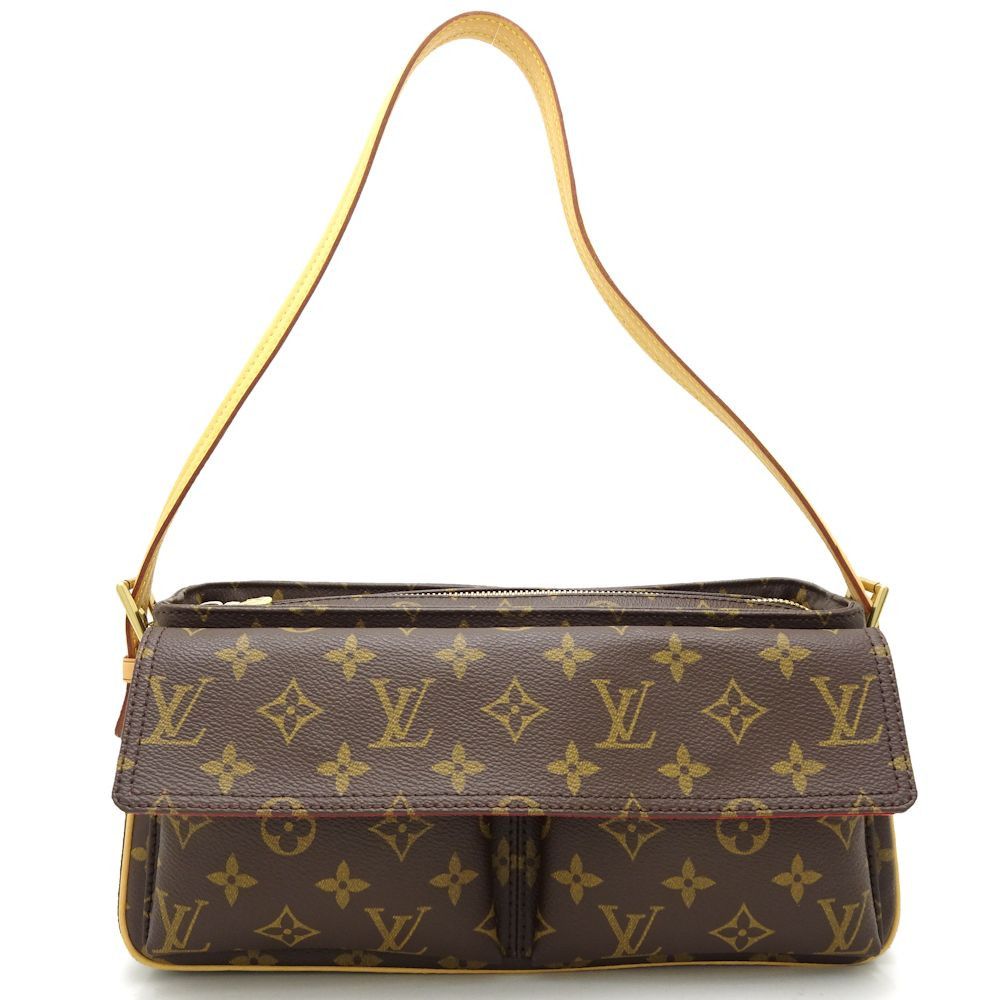 Louis Vuitton Monogram Viva Cite MM Shoulder Bag Brown