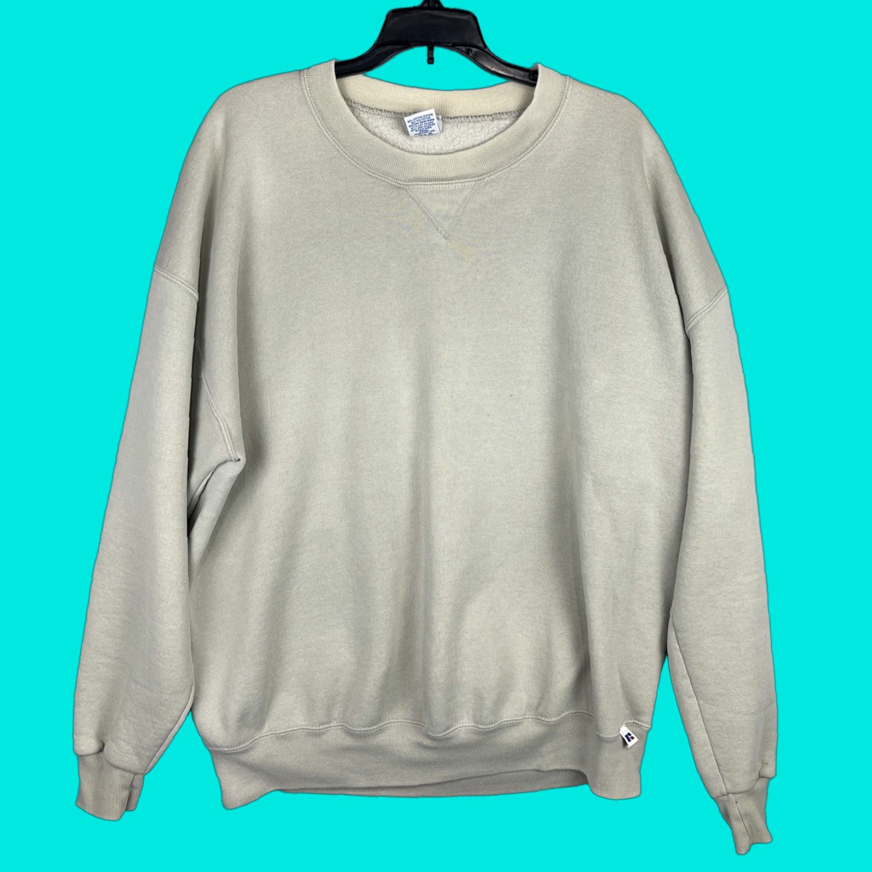 Russell Athletic VINTAGE Russell Athletic Sweater Mens 2XL Beige Sweatshirt Pullover Made In USA Size US XXL / EU 58 / 5 - 1 Thumbnail