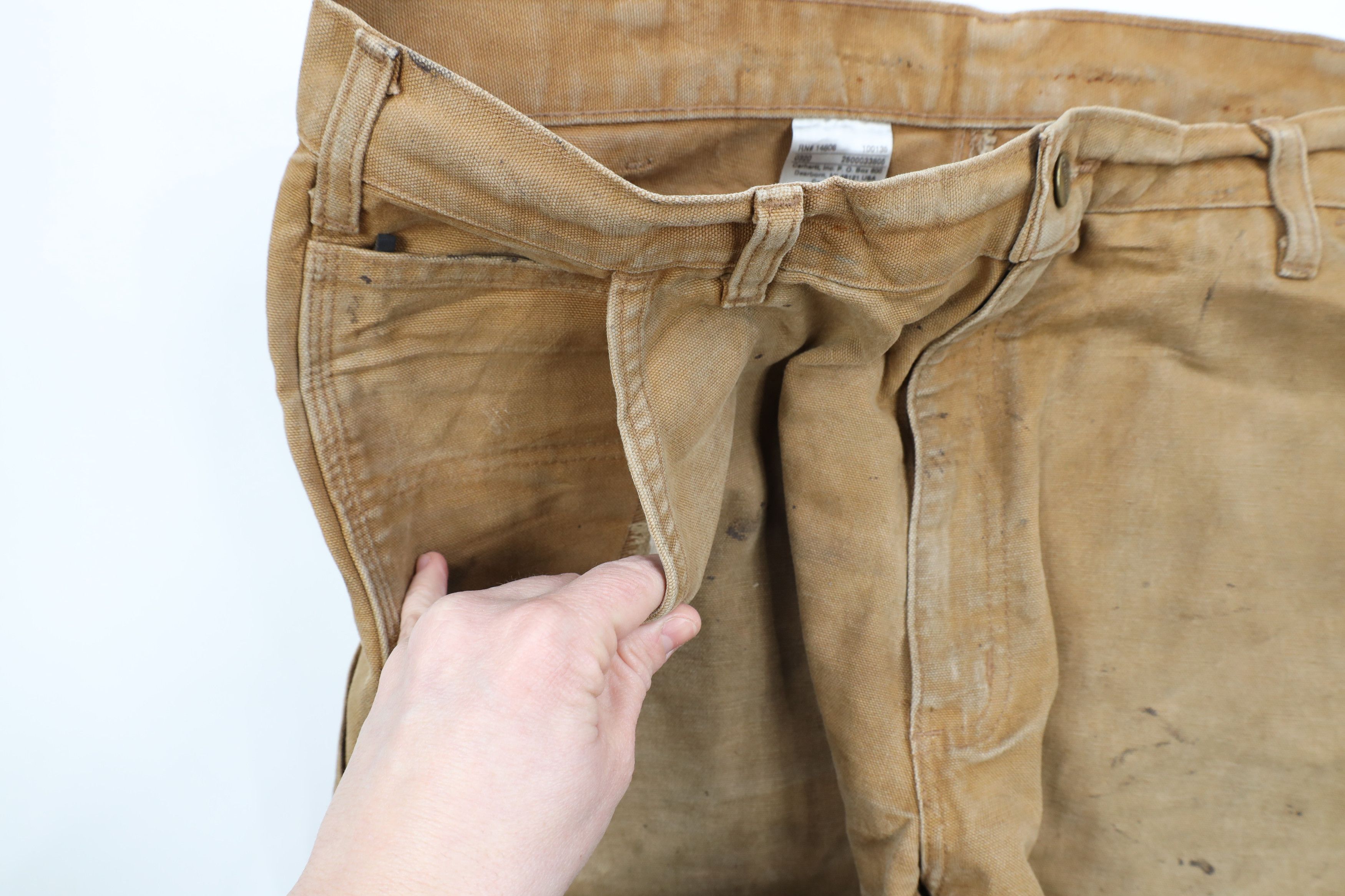 Carhartt Carhartt Thrashed Spell Out Wide Leg Canvas Pants Duck Brown Size US 36 / EU 52 - 7 Thumbnail