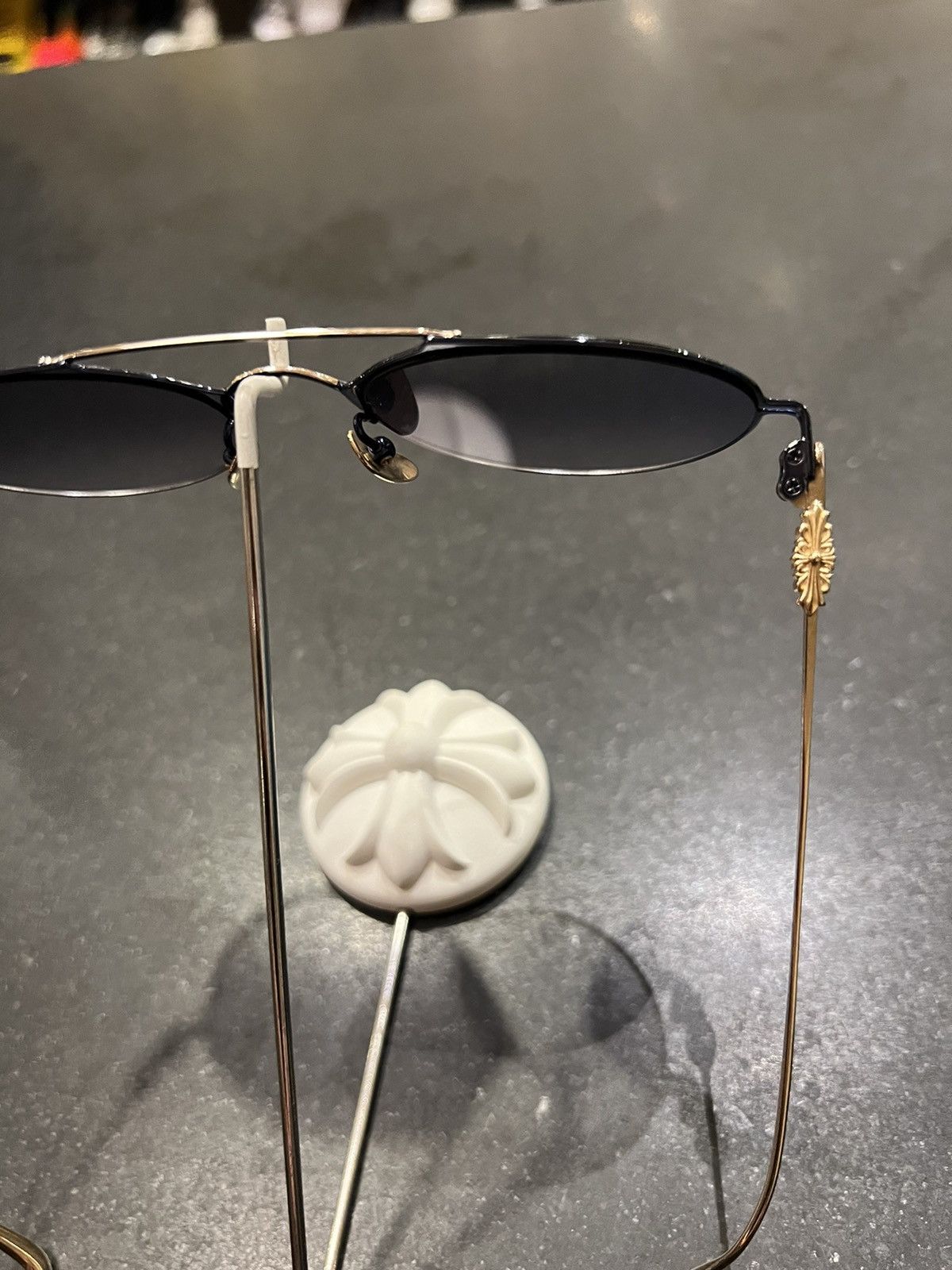 Chrome Hearts Chrome Hearts ‘Pairass’ Gold Sunglasses Size ONE SIZE - 4 Thumbnail