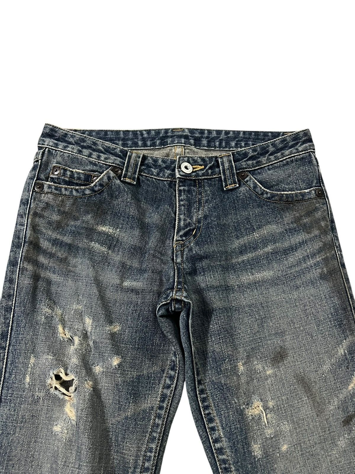 If Six Was Nine Material Girl Flare Distress Low Rise Bootcut Jean Size US 31 - 6 Thumbnail