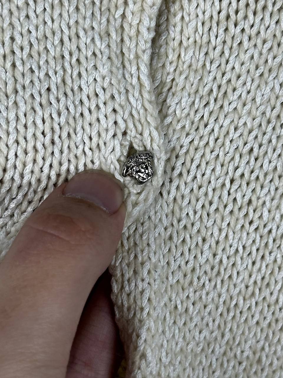 Versace Luxury Gianni Versace Vintage Silk Cardigan Silver Medusa Size XS / US 0-2 / IT 36-38 - 8 Thumbnail