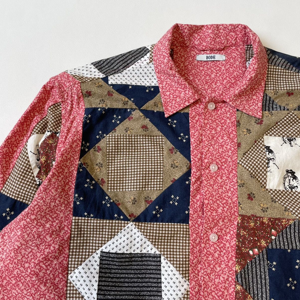Bode Patch Work Quilt Patterned Boxy Shirt Size US L / EU 52-54 / 3 - 5 Thumbnail