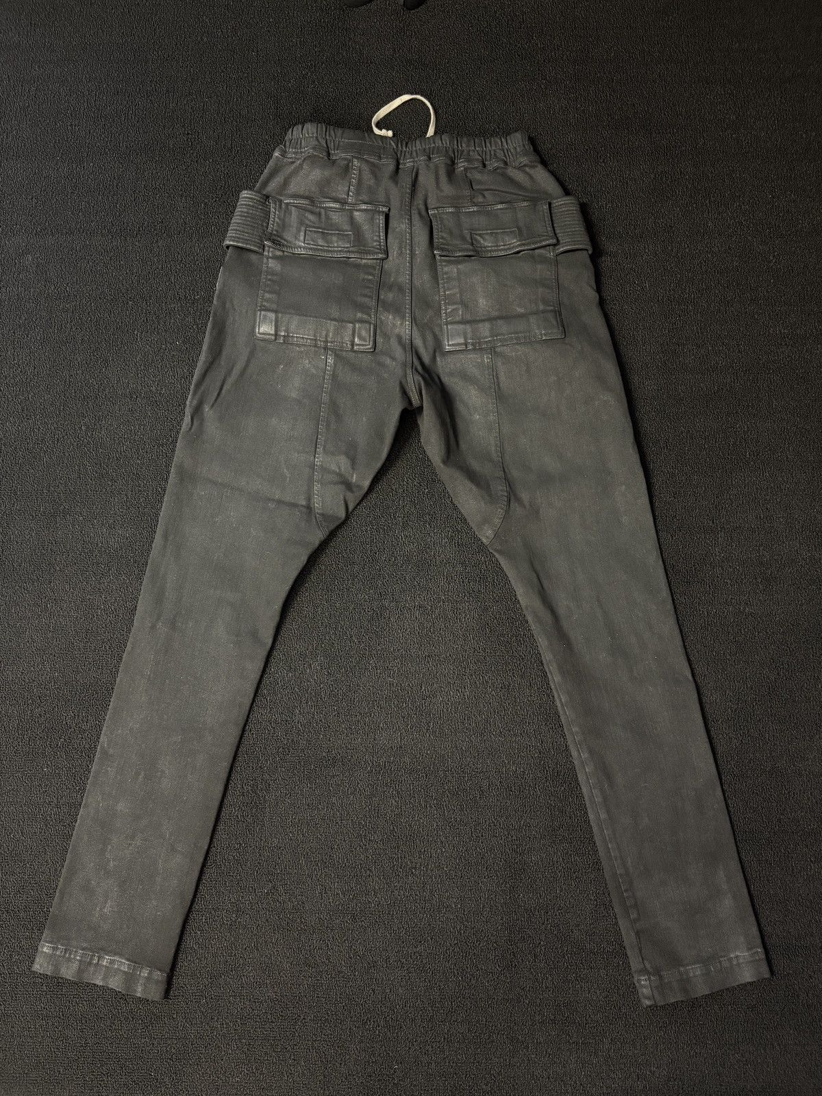 Rick Owens Rick Owens Black Wax Creatch Cargo Denim Pants Size US 32 / EU 48 - 3 Thumbnail