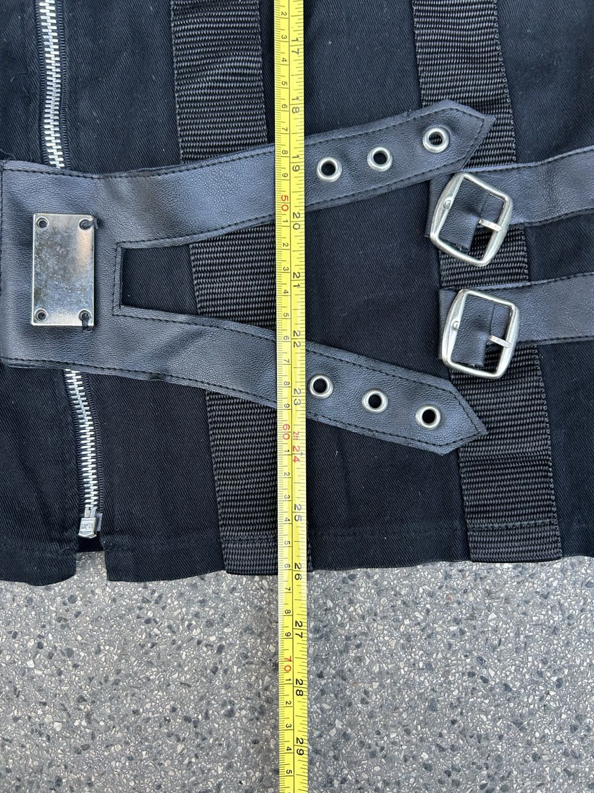 Vintage Avant Garde Aderlass black Vest with belts and metal inserts Size US L / EU 52-54 / 3 - 14 Thumbnail