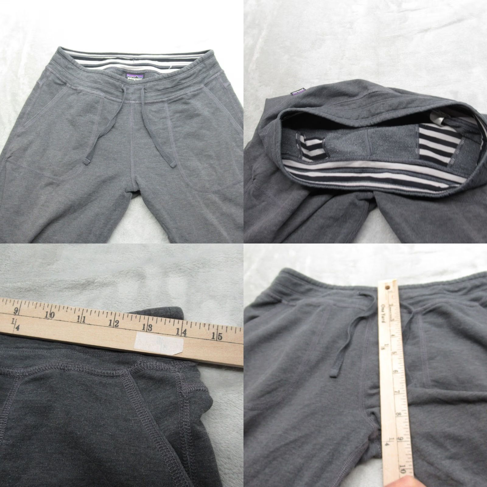 Patagonia Patagonia Jogger Pants Womens XS Gray Organic Cotton Drawstring Tapered Inseam 26 in, Pockets, Elastic Waist, Athleisure, Casual, Travel, 100% Cotton Size 26" / US 2 / IT 38 - 8 Thumbnail