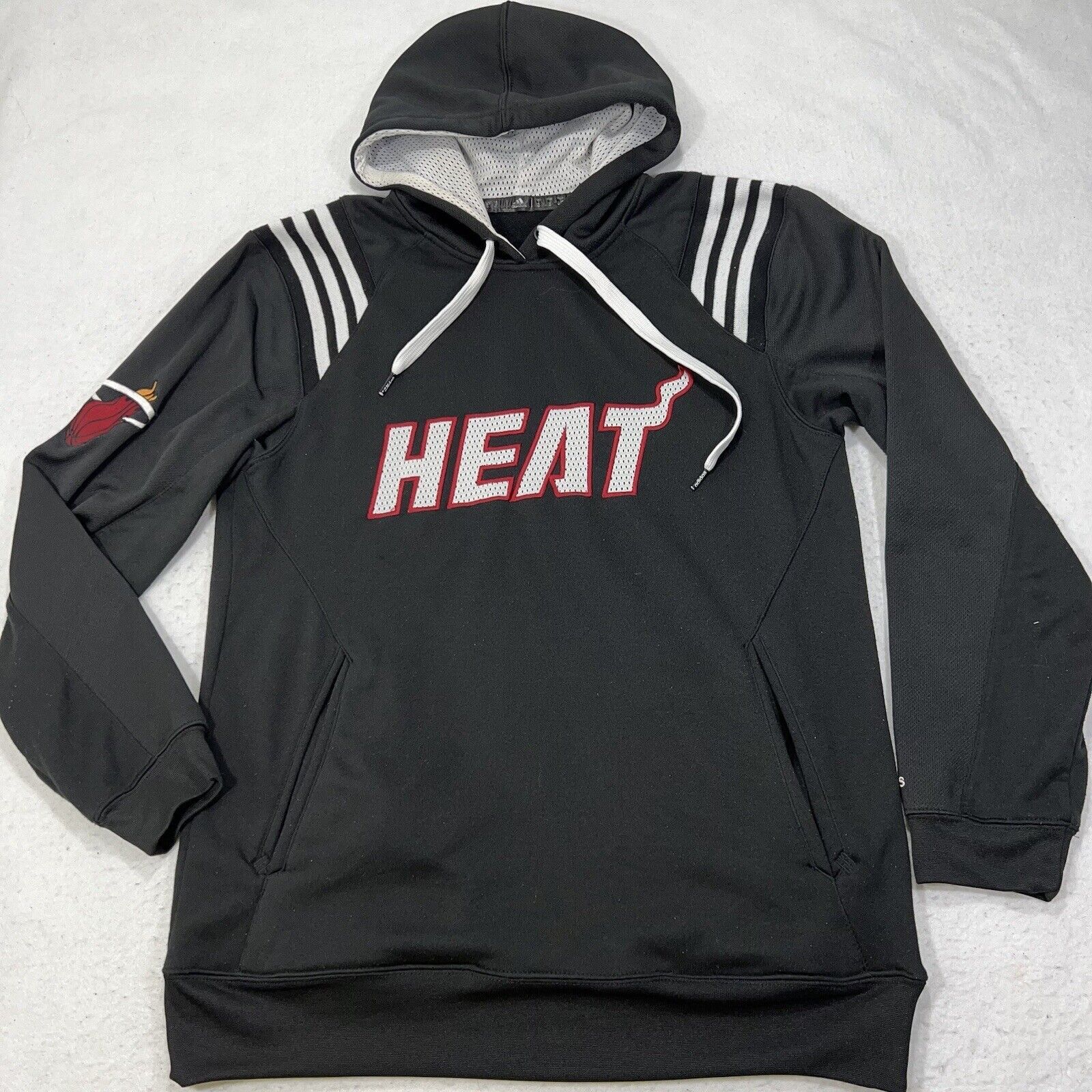 Adidas Adidas NBA Miami Heat Hoodie Lined Pullover Black Sweatshirt Size US S / EU 44-46 / 1 - 1 Thumbnail