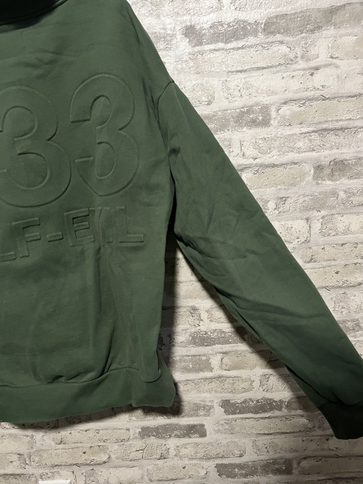 Half Evil HALF EVIL - EMBOSSED LOGO HOODIE (GREEN) MEDIUM Size US M / EU 48-50 / 2 - 11 Thumbnail