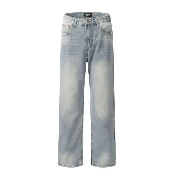 VIBE American retro distressed light blue straight cleanfit jeans Size US 32 / EU 48 - 1 Thumbnail
