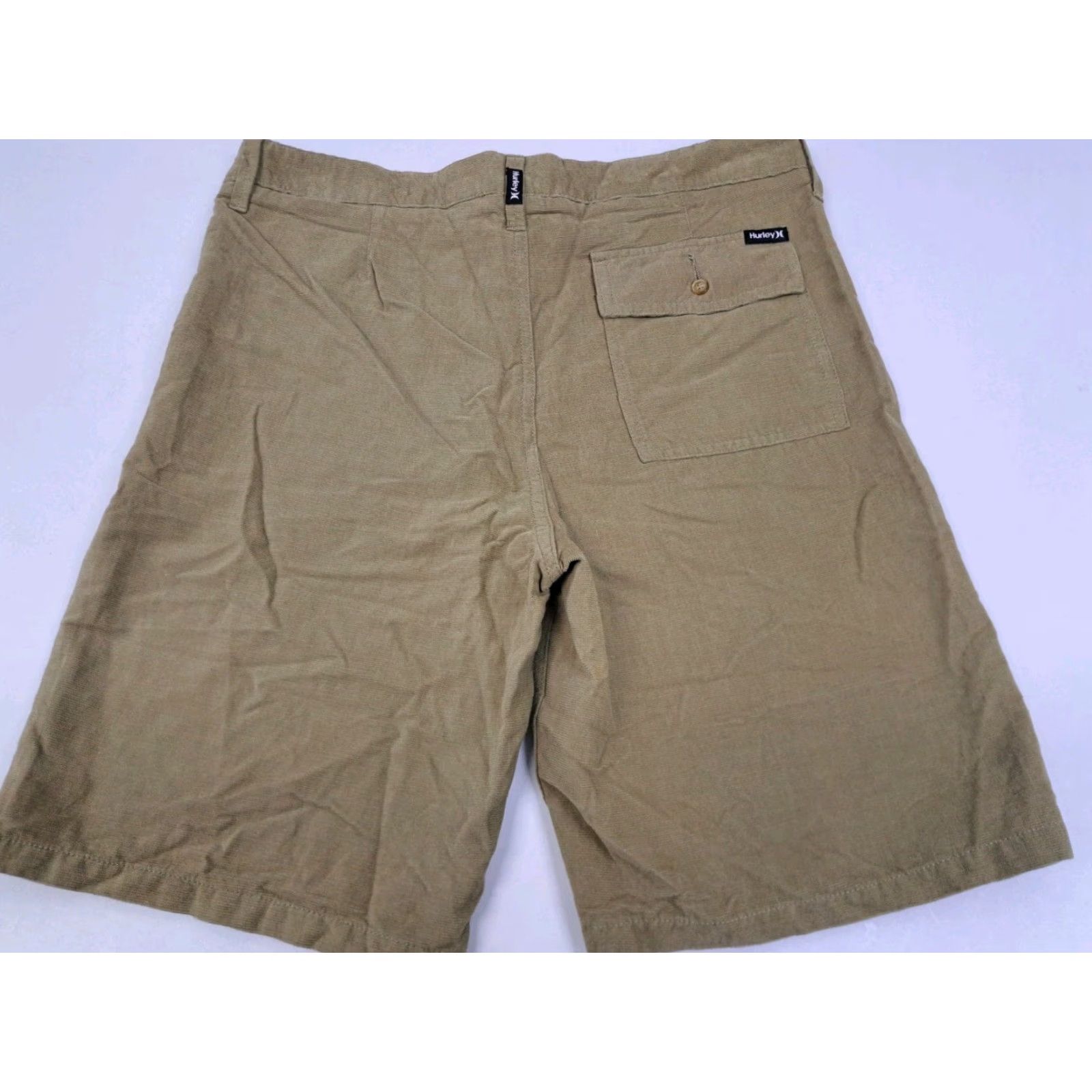Hurley Hurley Corduroy Chino Walkshort Khaki Tan Mens Size 32 Inseam 9 Casual Beach Stretch Flat Front Zip Regular Pattern Solid 6707 Size US 32 / EU 48 - 3 Thumbnail