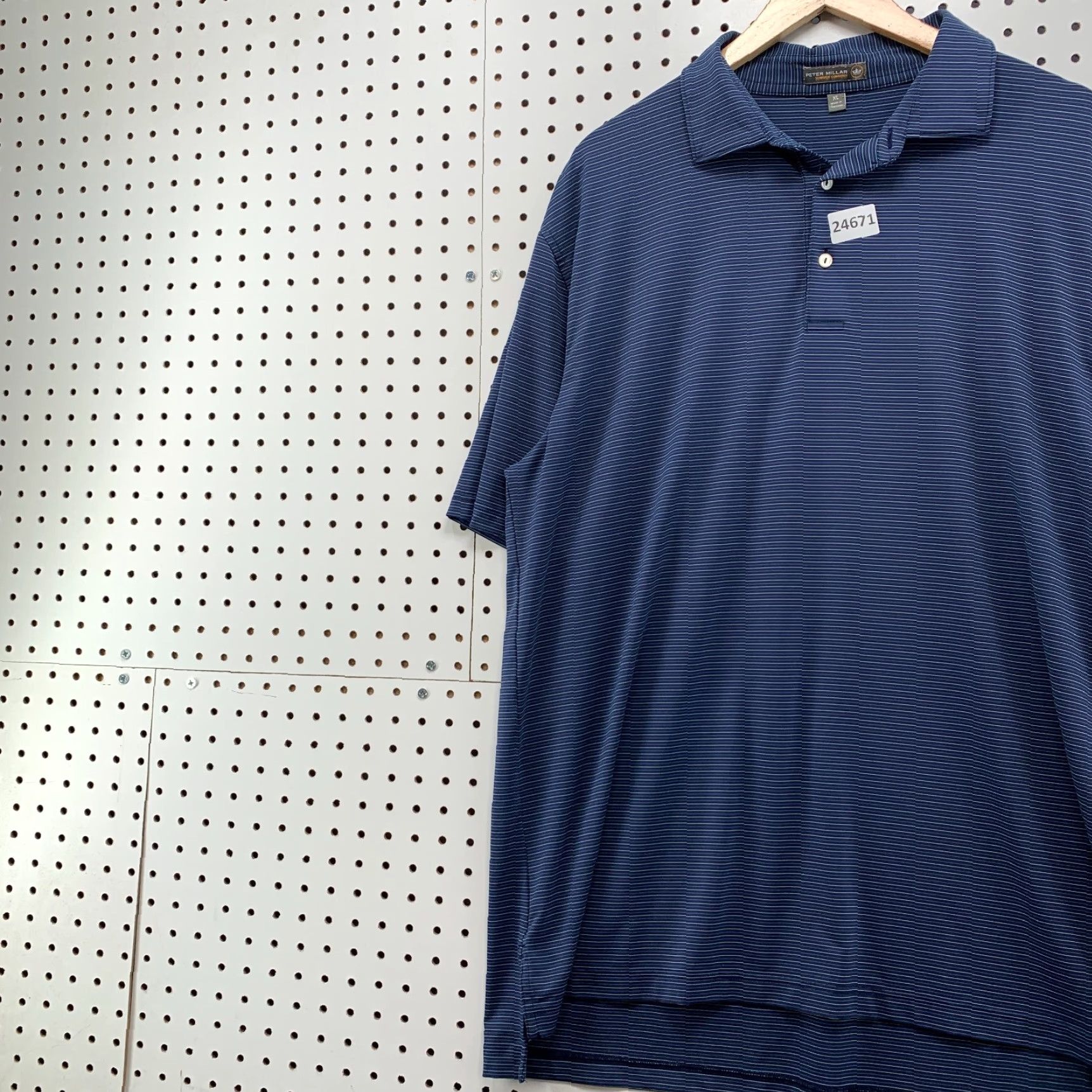 Peter Millar VINTAGE Peter Millar Summer Comfort Polo Shirt Blue White Striped Men XL Size US XL / EU 56 / 4 - 3 Thumbnail