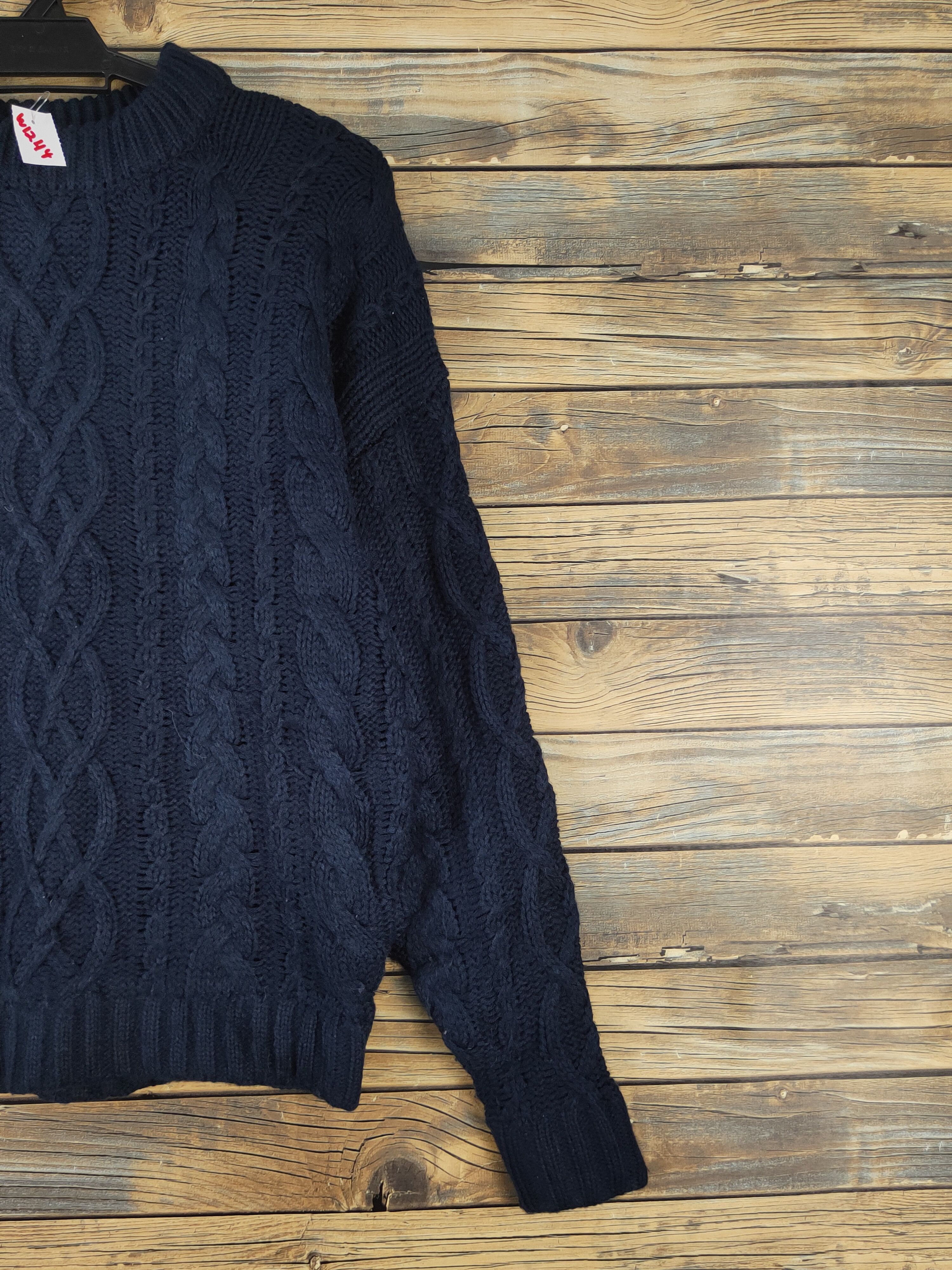 Aran Isles Knitwear × Japanese Brand × Vintage Sly Standard Navy Knitwear Sweatshirts #W1244 Size M / US 6-8 / IT 42-44 - 5 Thumbnail