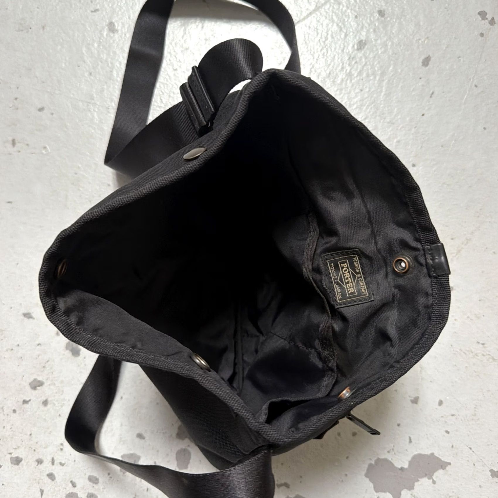 Rue Porter Porter Yoshida Cordura Canvas Sling Shoulder Bag Camp Hiking Trail City Japan OS Black Unisex Adults Crossbody Nylon Carry Bag Size ONE SIZE - 7 Thumbnail