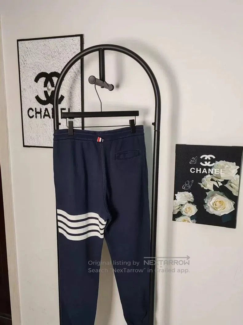 Thom Browne Thom Browne Navy Striped Sweatpants . Size US 32 / EU 48 - 2 Thumbnail