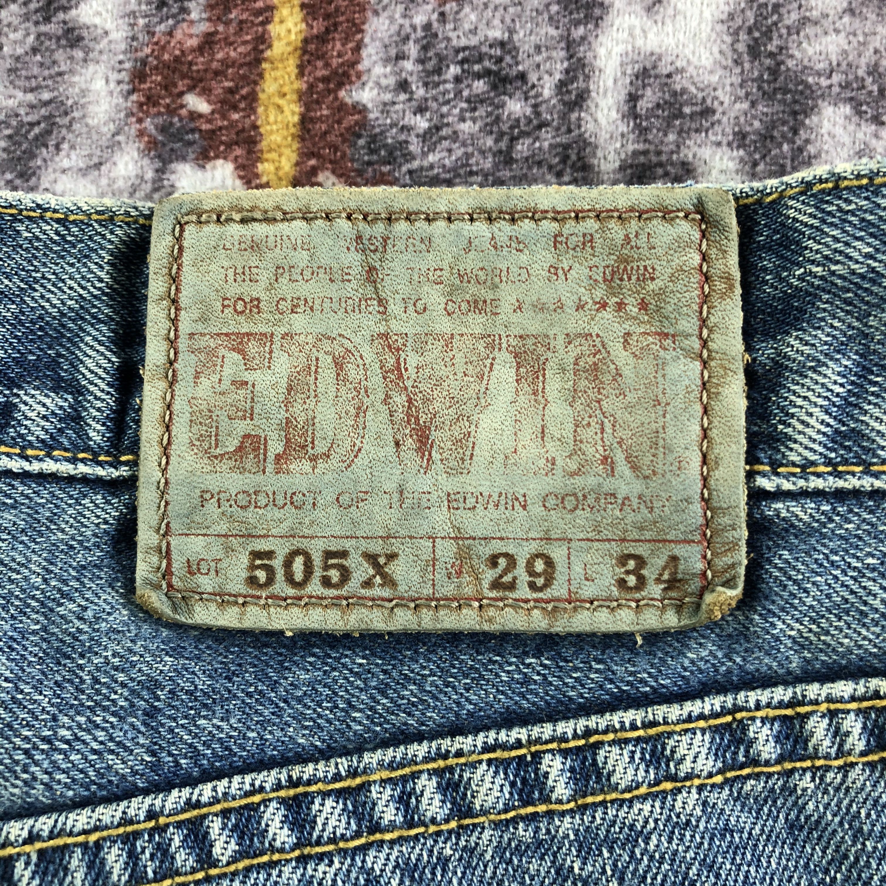 Edwin Vintage 90s Edwin 505 Selvedge Jeans-JM3597 Size US 29 - 5 Thumbnail