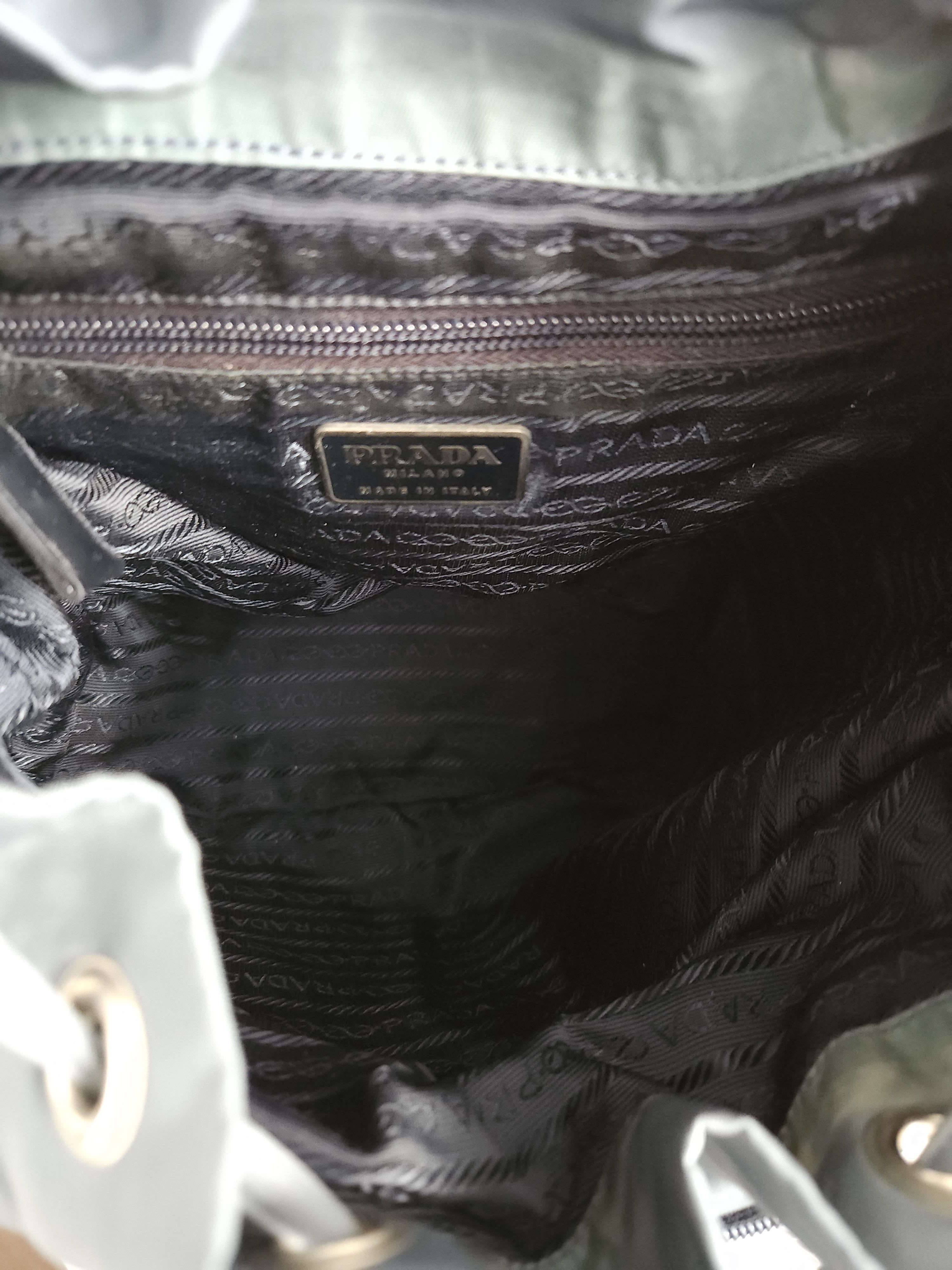 Prada Vintage 90s Prada nylon triangle logo mini cargo backpack Size ONE SIZE - 23 Thumbnail