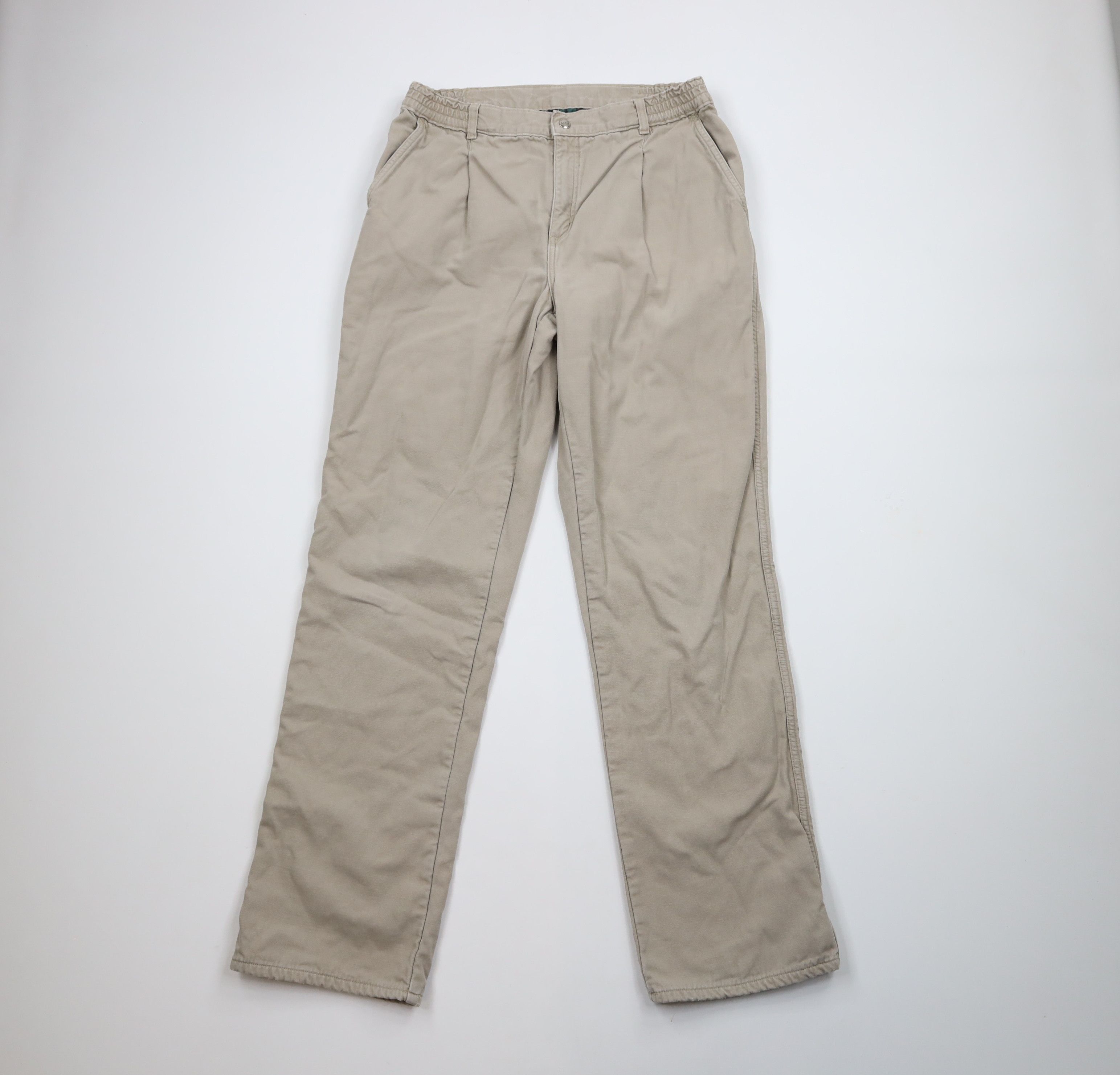 L.L. Bean × Vintage Vintage 90s LL Bean Flannel Lined Pathfinder Canvas Pants Size US 32 / EU 48 - 2 Thumbnail